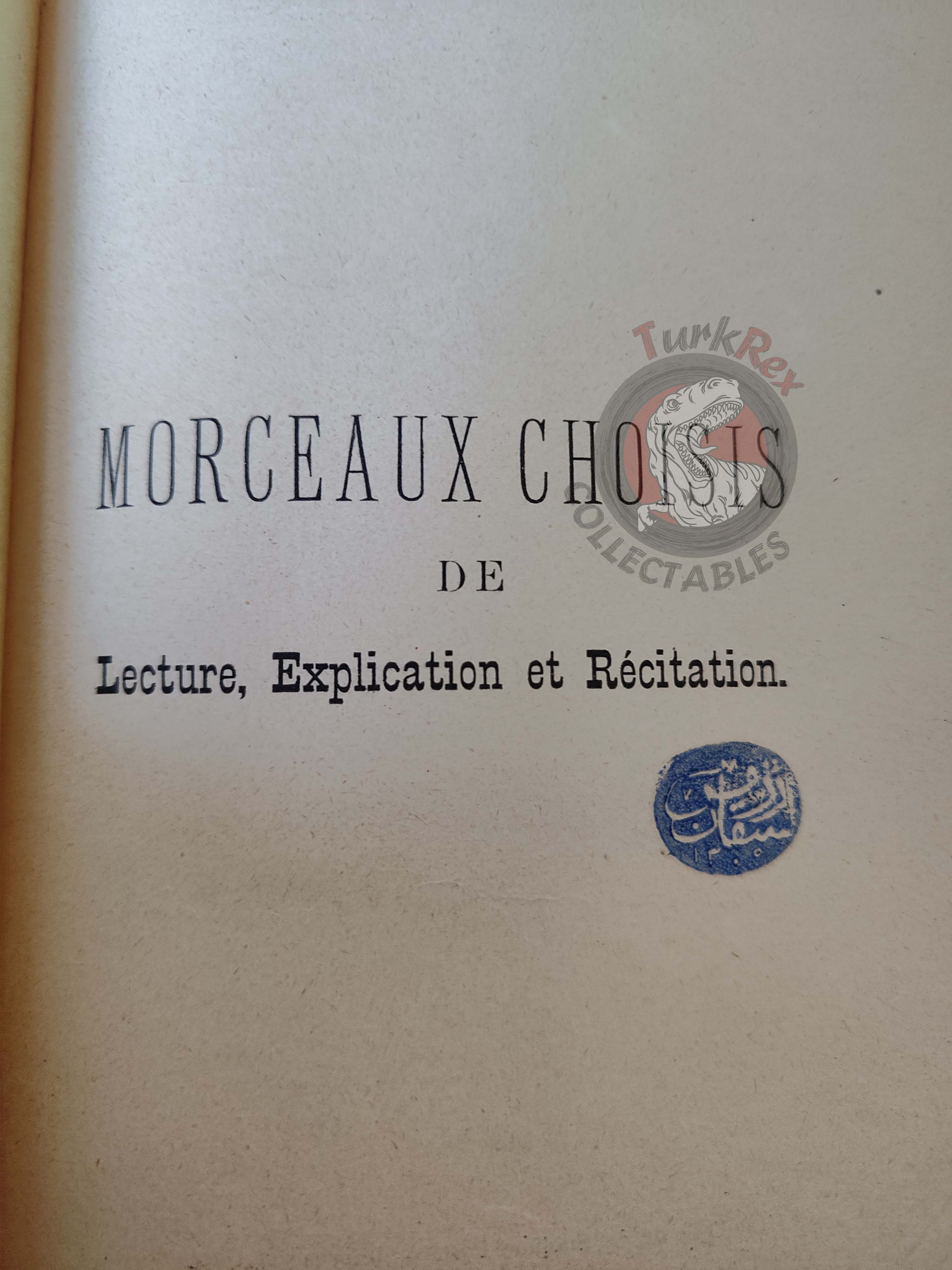 French Education Book Used in Ottoman Empire 1894 Germain Lescane Galatasaray