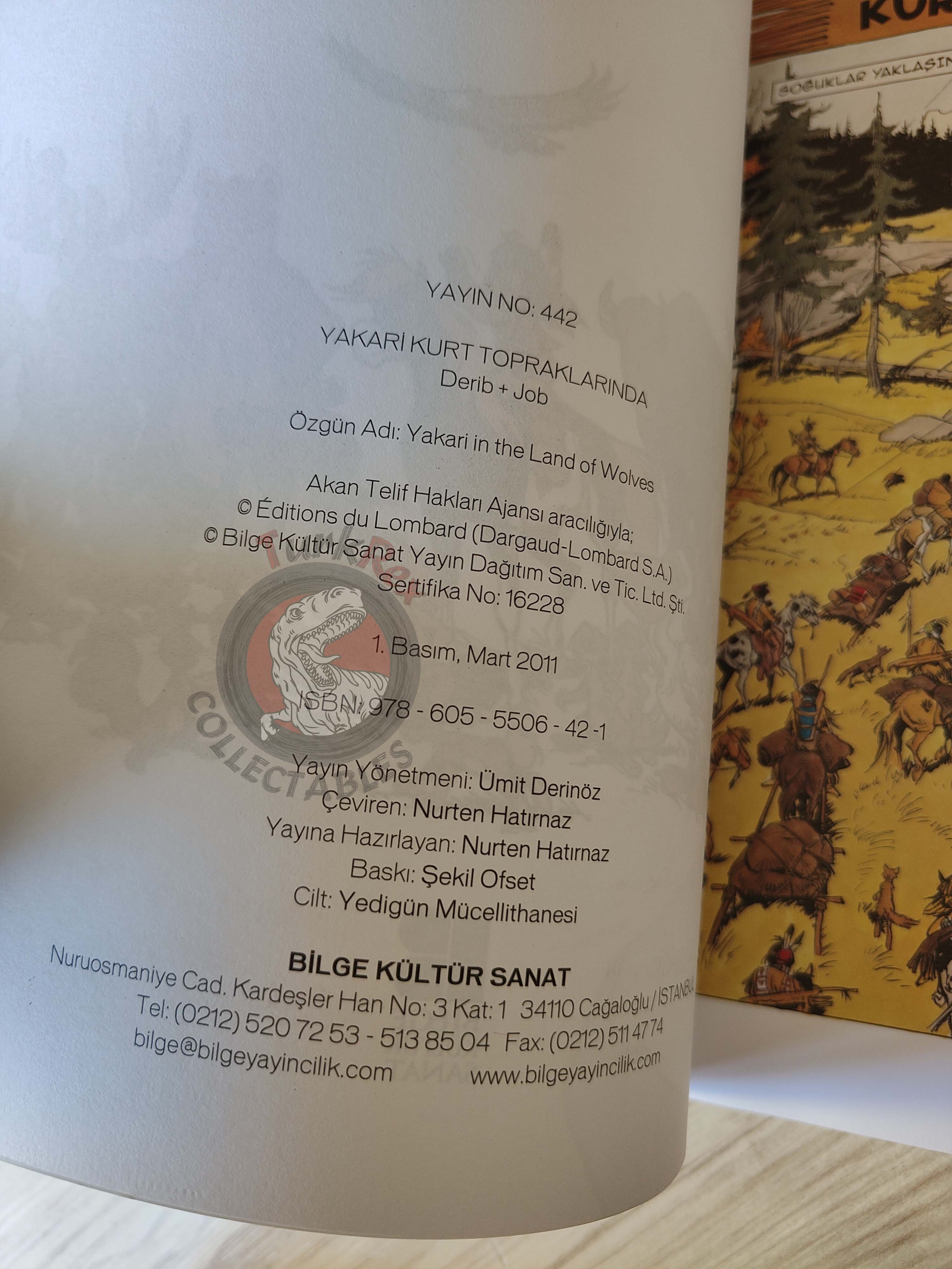 Yakari #5 L'attaque des loups Turkish Comic Turkey Derib + Job