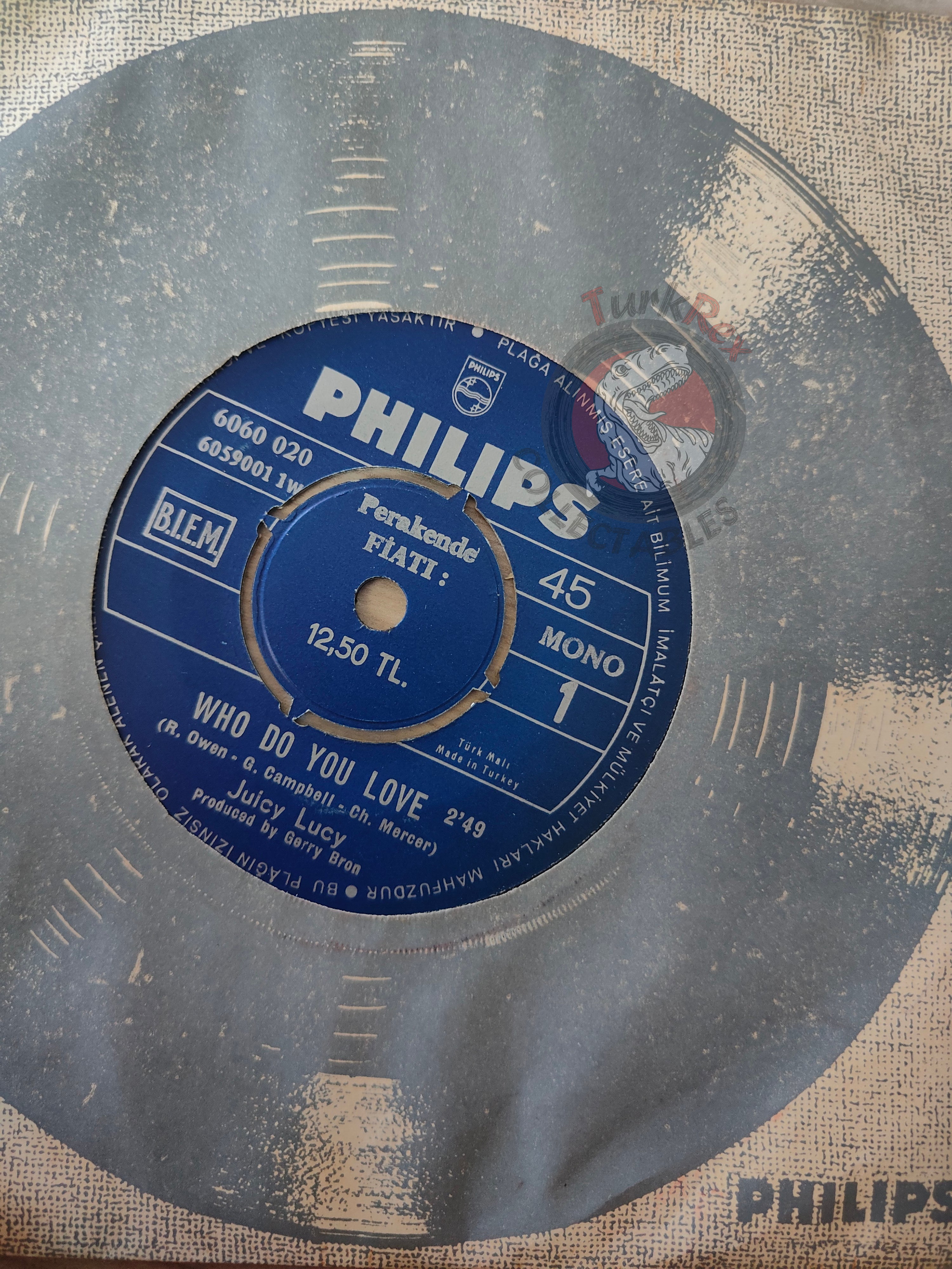 Juicy Lucy – Who Do You Love 7" Turkish Pressing Vinyl Turkey Edition