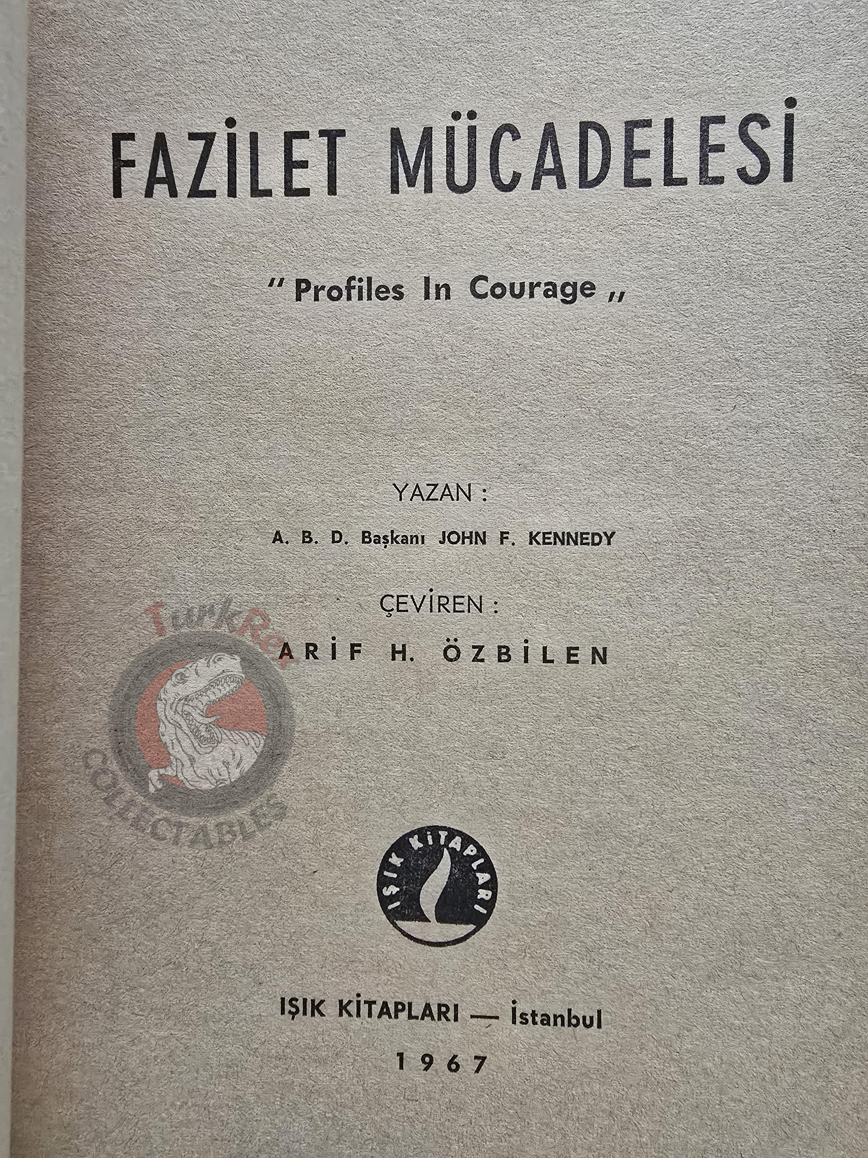 John F. Kennedy – Profiles in Courage 1967 Turkish Book Turkey