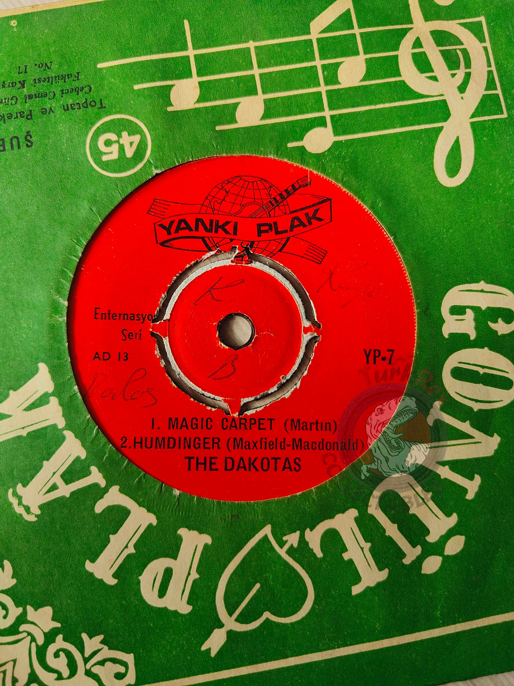Brainbox & The Dakotas – Down Man 7"  Turkish Pressing Vinyl Turkey Edition