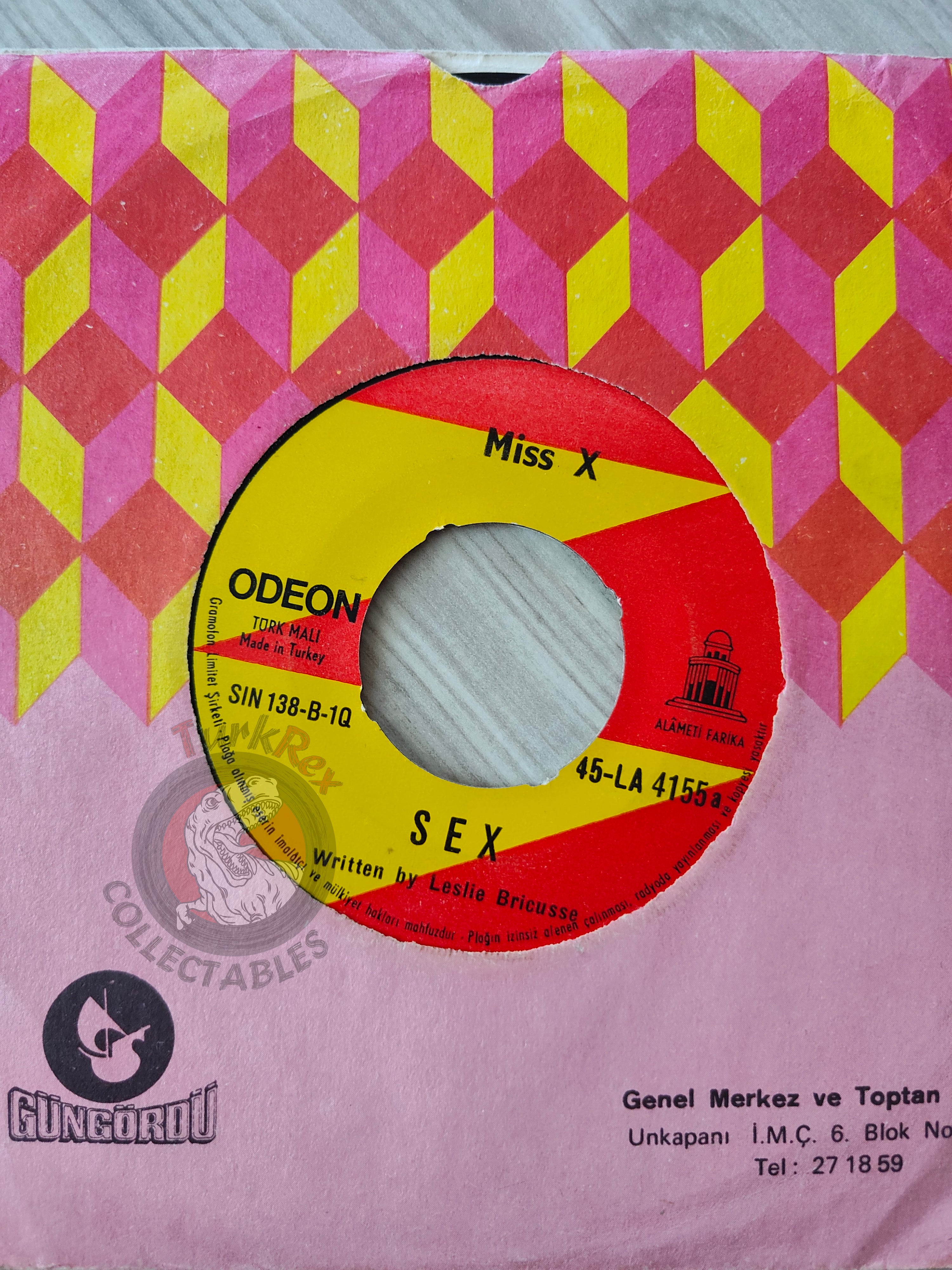Miss X – Sex / Cristine 7" Turkish Pressing Vinyl Turkey Edition