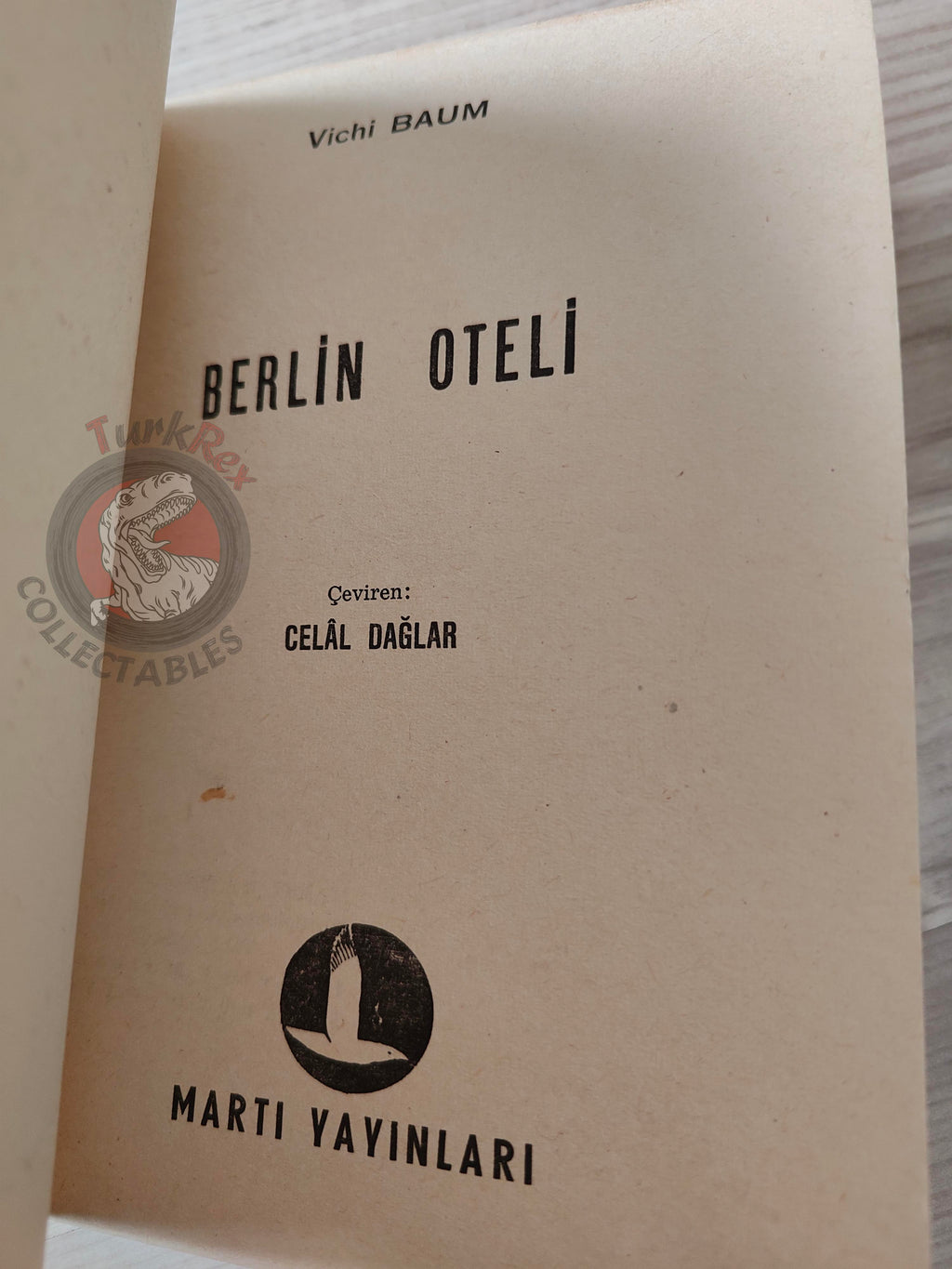 Vicki Baum – Grand Hotel 1956 1st Turkish Book Turkey