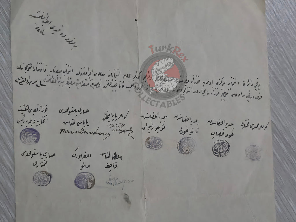 Ottoman Election Document Kozani 1908 General Elections Greece Armenian Balkans