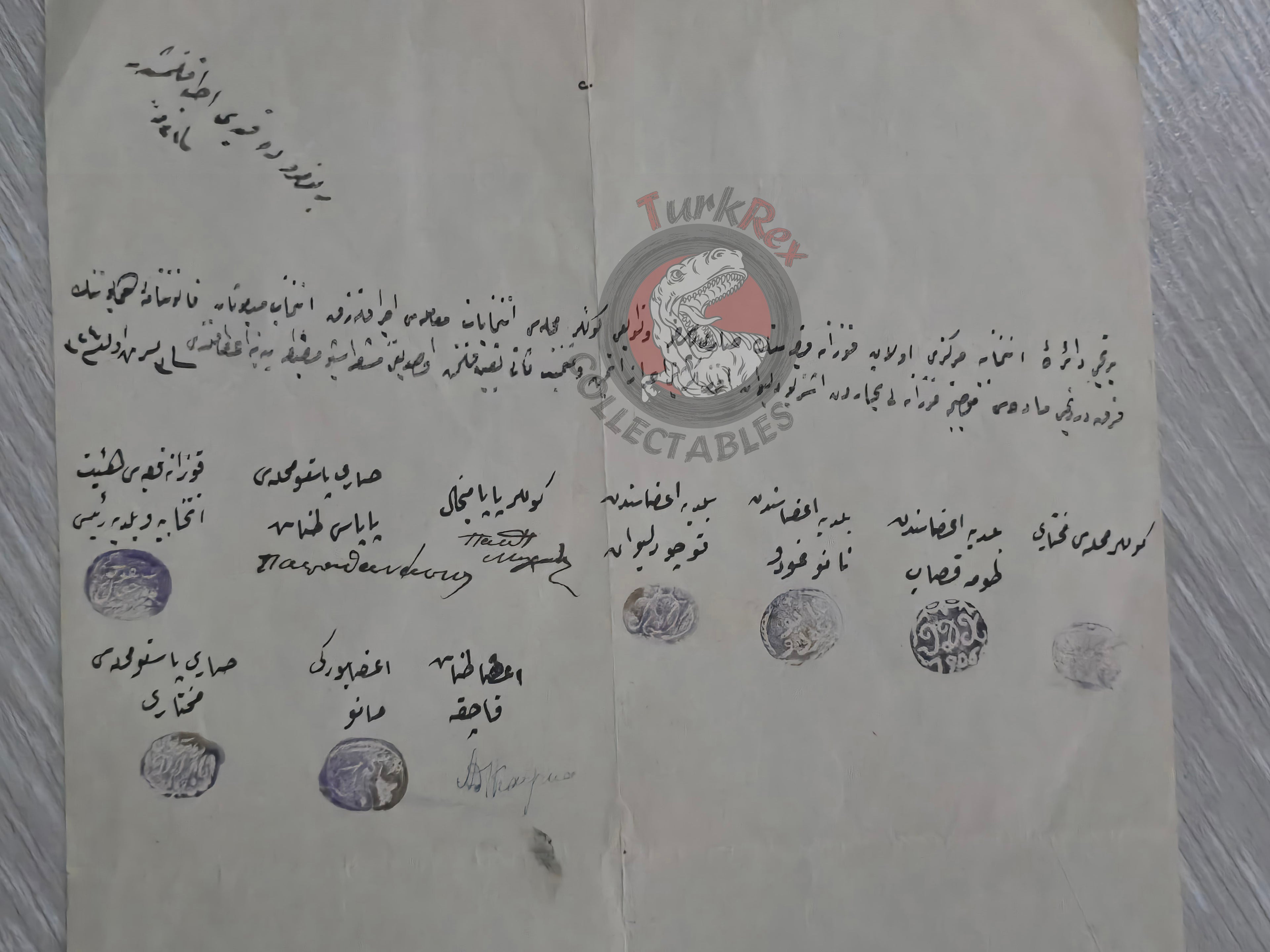 Ottoman Election Document Kozani 1908 General Elections Greece Armenian Balkans