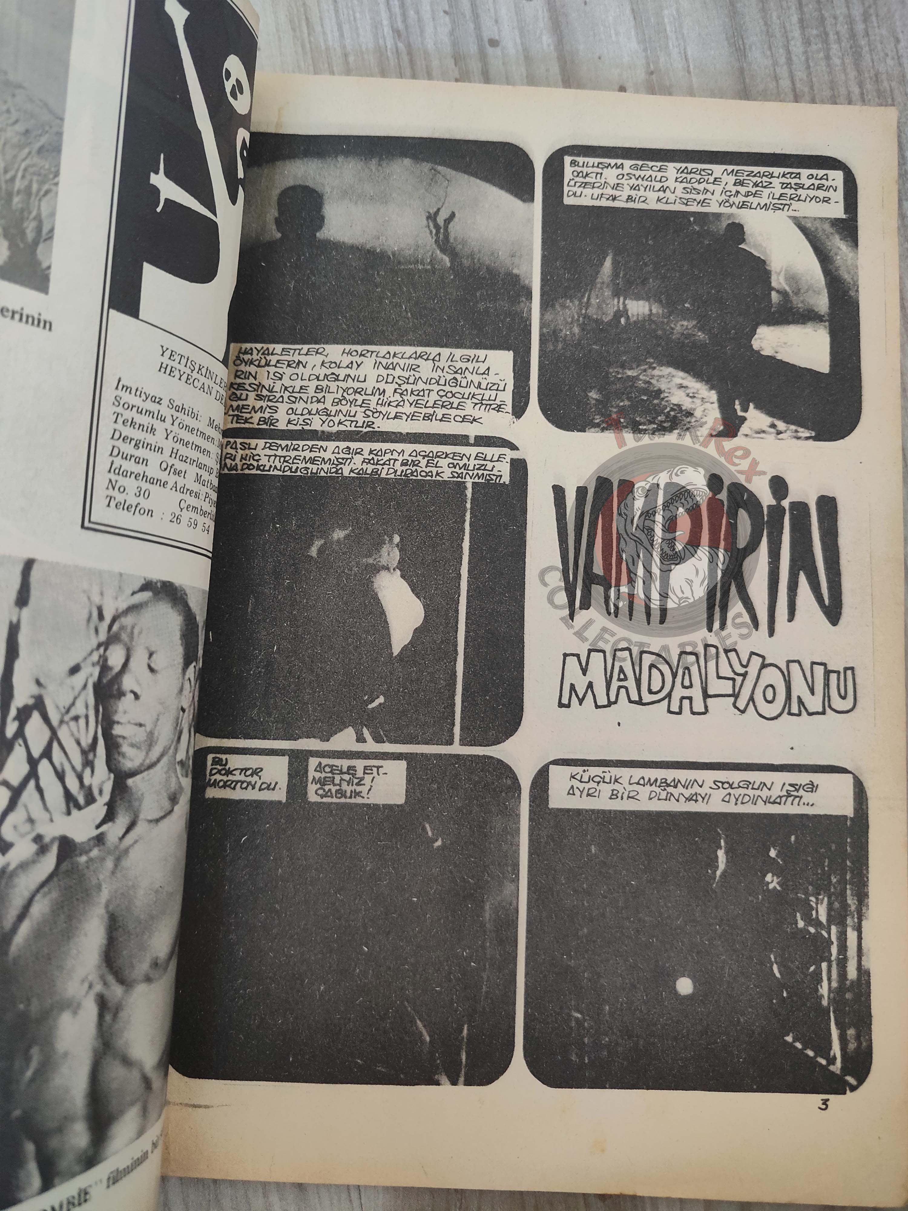 Korku October 1977 Turkish Comic Turkey Vampirella #62 Warren Creepy Eerie Frank Frazetta