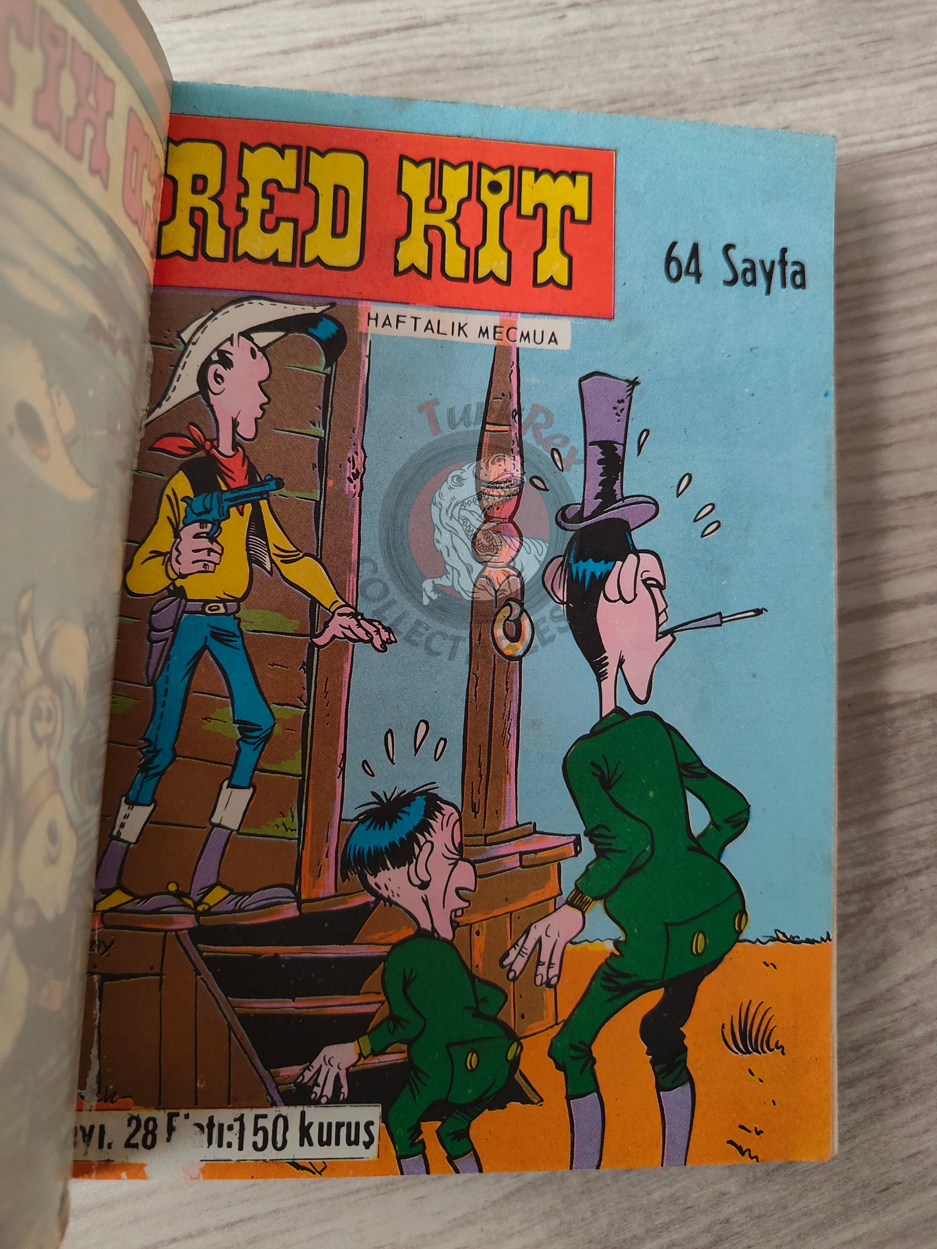 Lucky Luke #10 La Ville Fantôme 1972 Turkish Comic Turkey Gil Jourdan Gaston