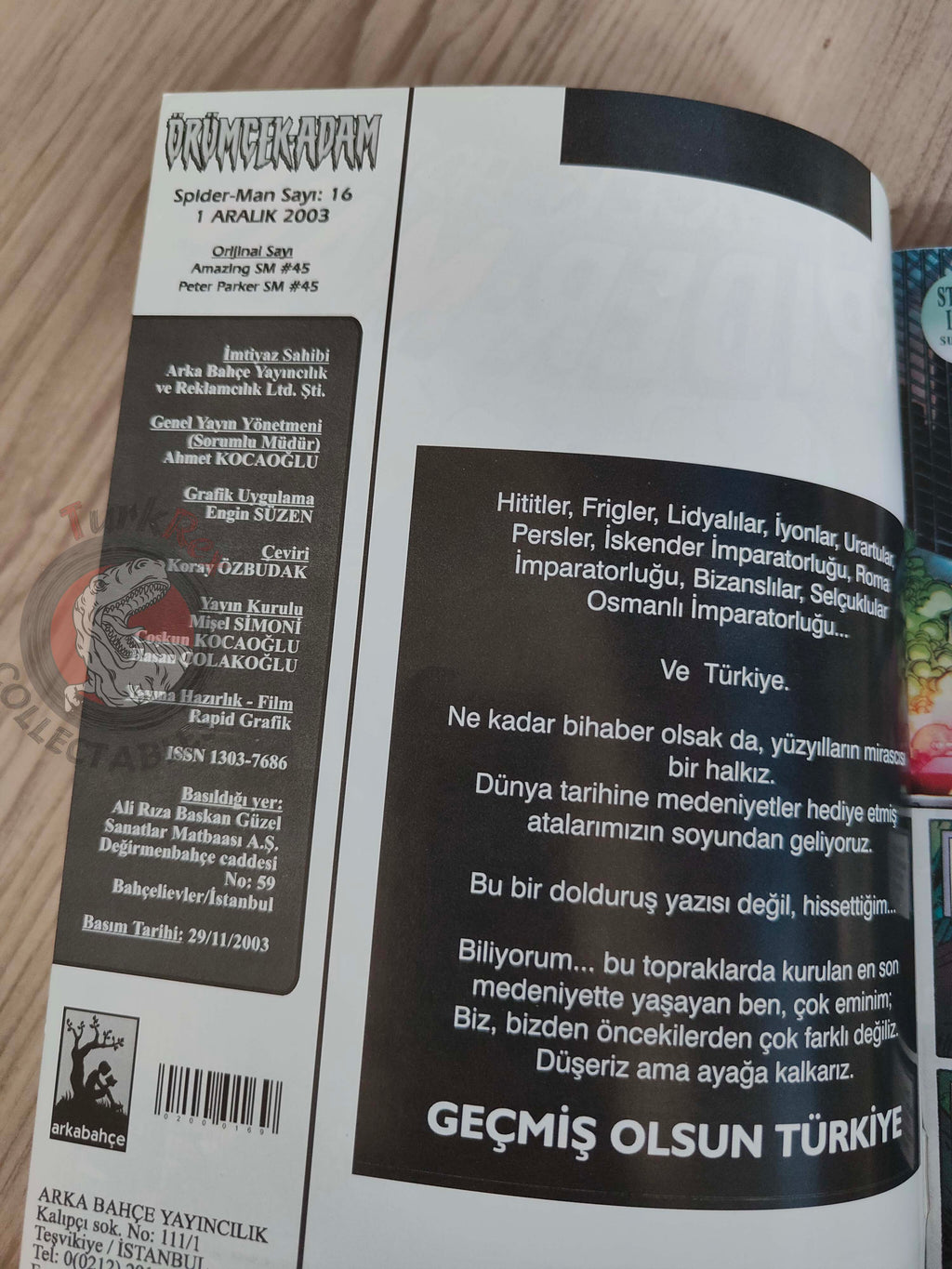 Spider-Man #16 2003 Turkish Comic Turkey The Amazing #45 Peter Parker #45