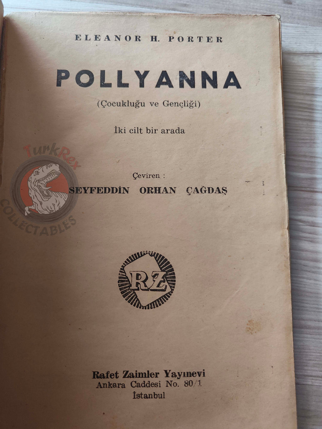 Eleanor H. Porter – Pollyanna 1953 Turkish Book Turkey