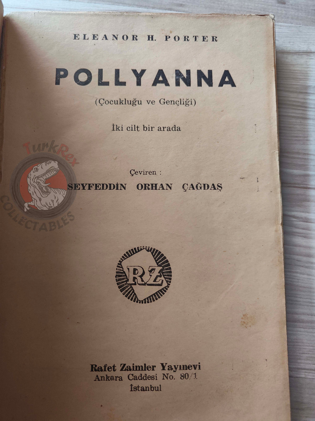 Eleanor H. Porter – Pollyanna 1953 Turkish Book Turkey