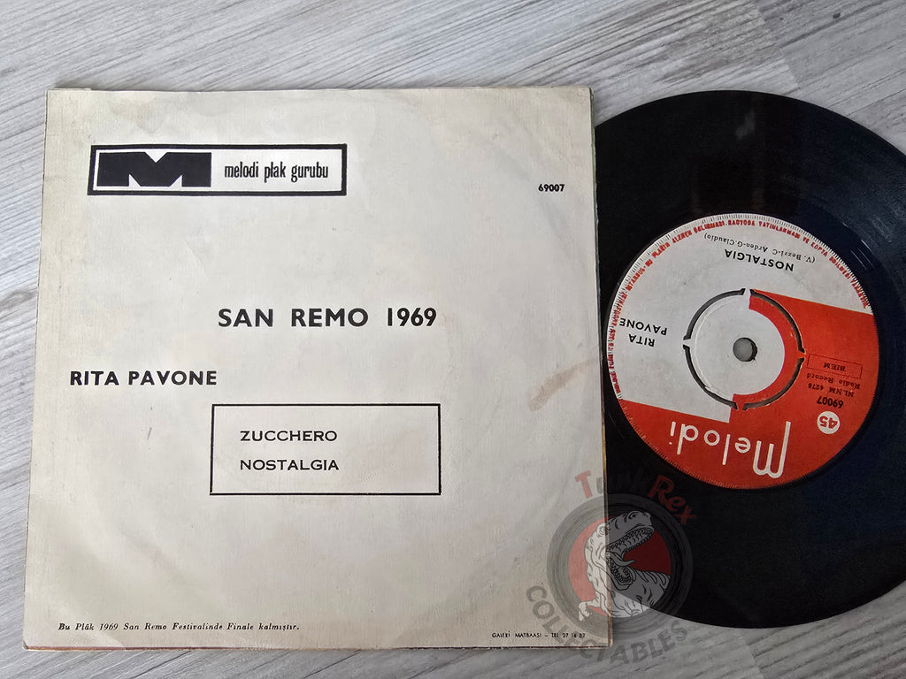 Rita Pavone – Zucchero 7" Turkish Pressing Vinyl Turkey Edition Sanremo