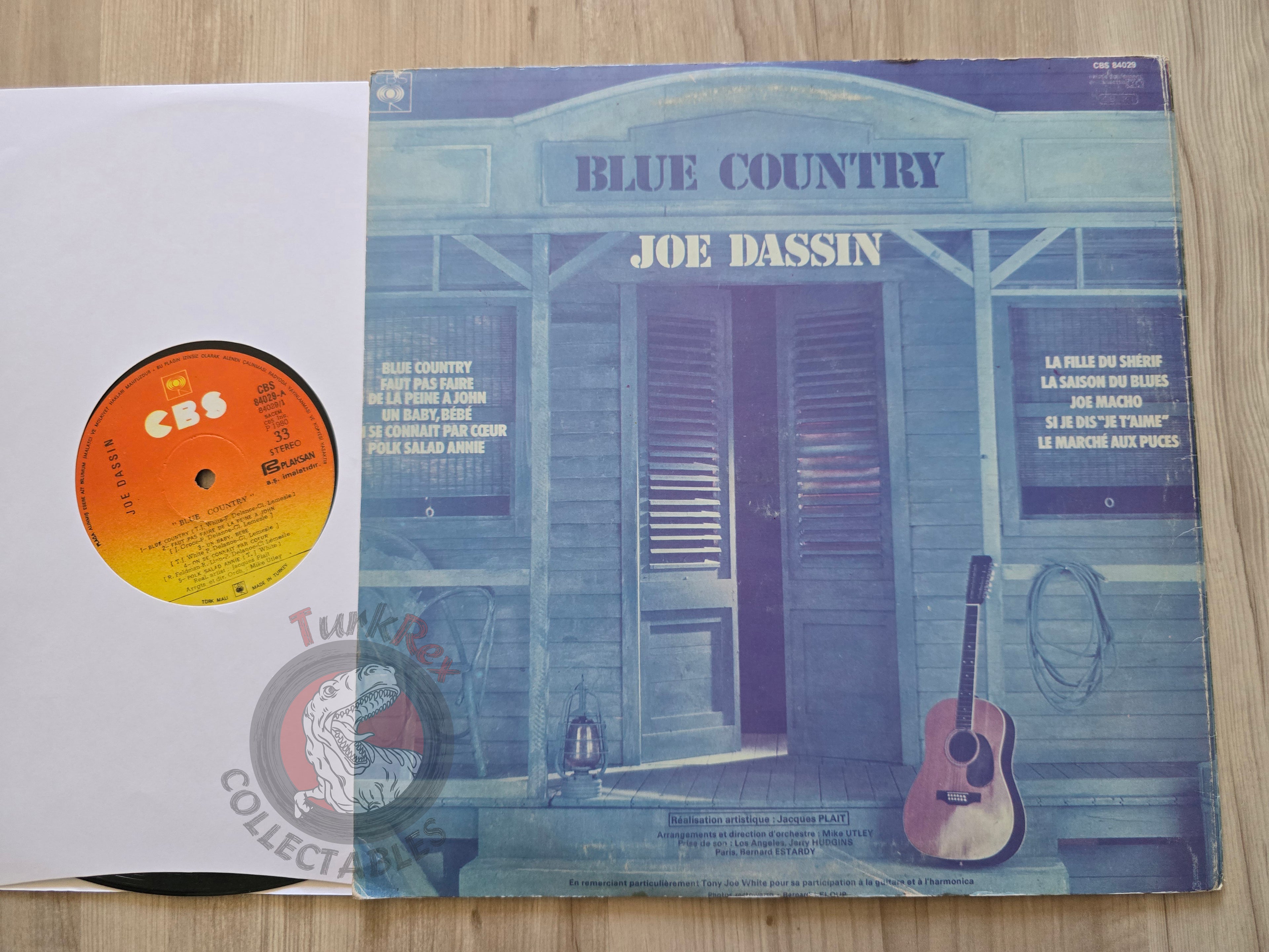 Joe Dassin – Blue Country Turkish Pressing Vinyl Turkey Edition