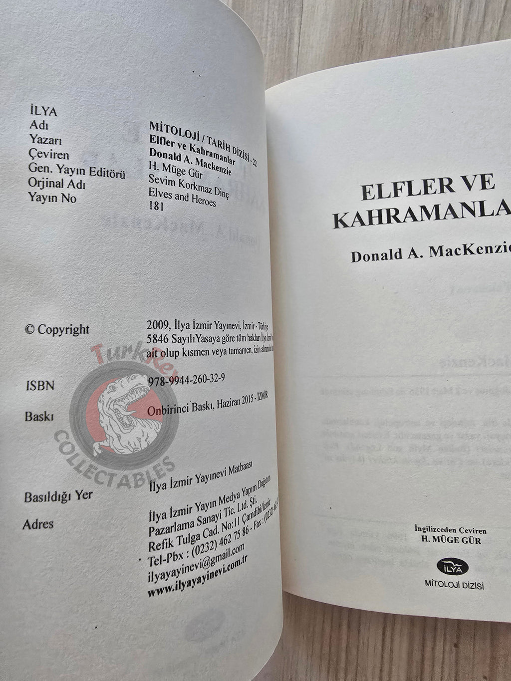 Donald A. Mackenzie – Elves and Heroes 2015 Turkish Book Turkey