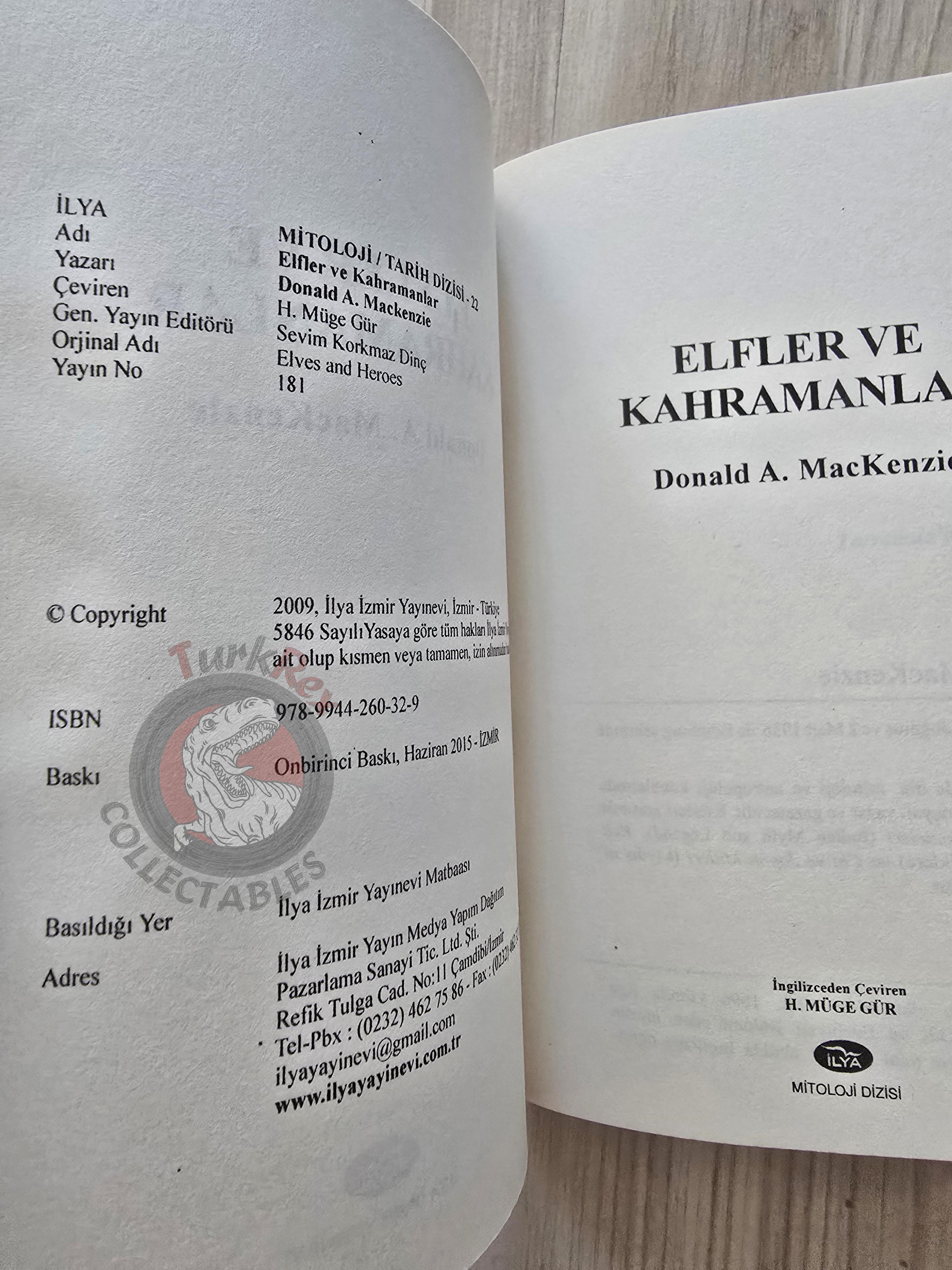 Donald A. Mackenzie – Elves and Heroes 2015 Turkish Book Turkey