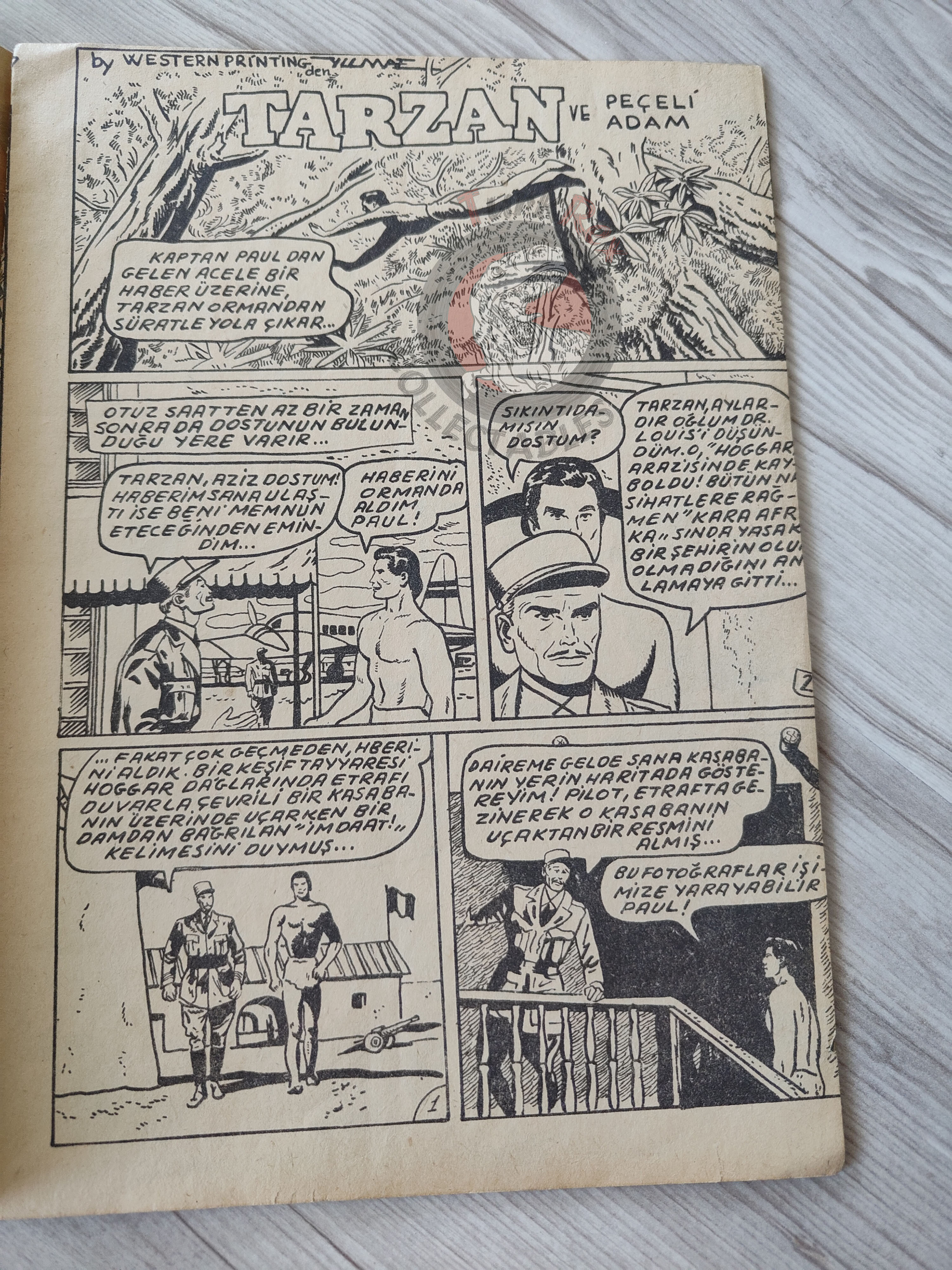 Tarzan and the Veiled Man 1954 Turkish Comic Turkey unique cover