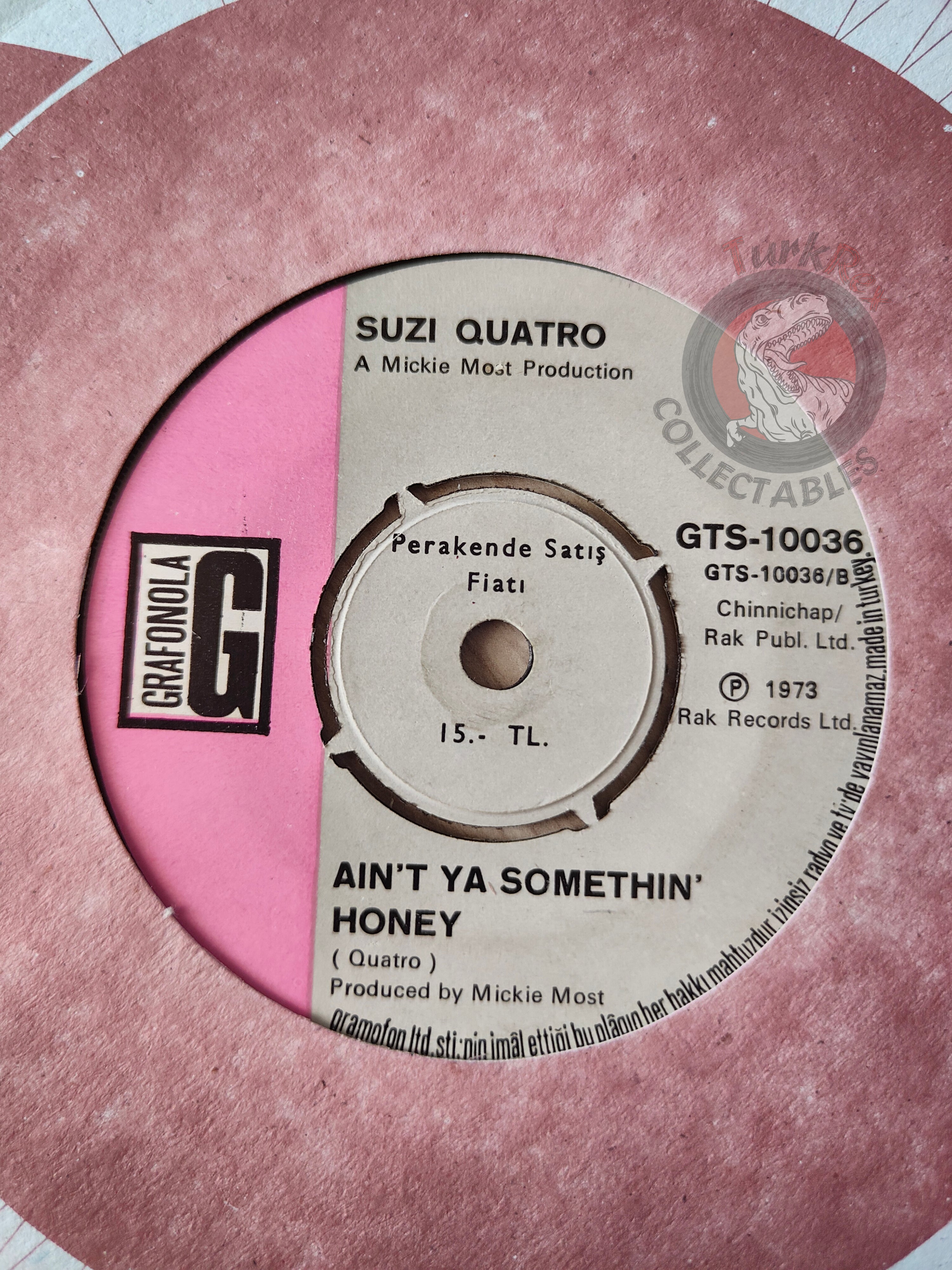 Suzi Quatro – Can The Can  7" Turkish Pressing Vinyl Turkey Edition