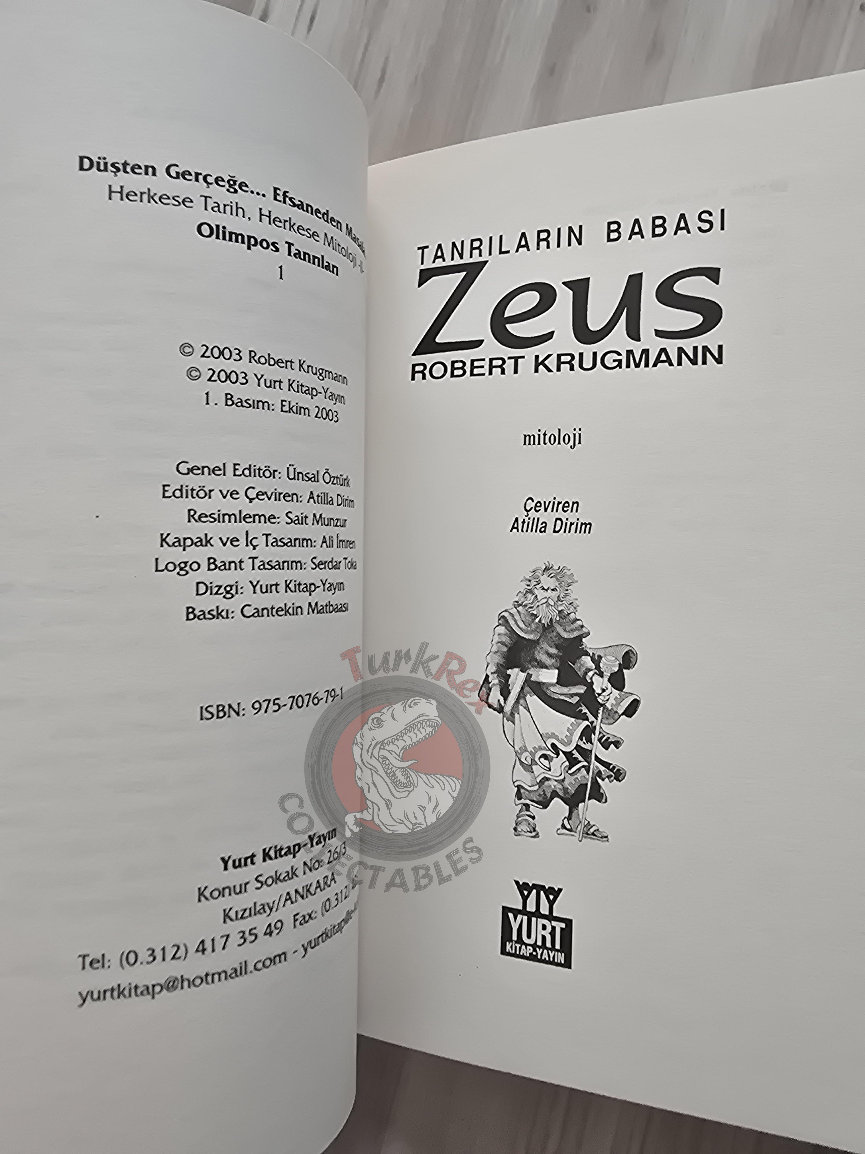 Zeus – Robert Krugmann 2003 Turkish Book Turkey Illustrated by Turkish Artist