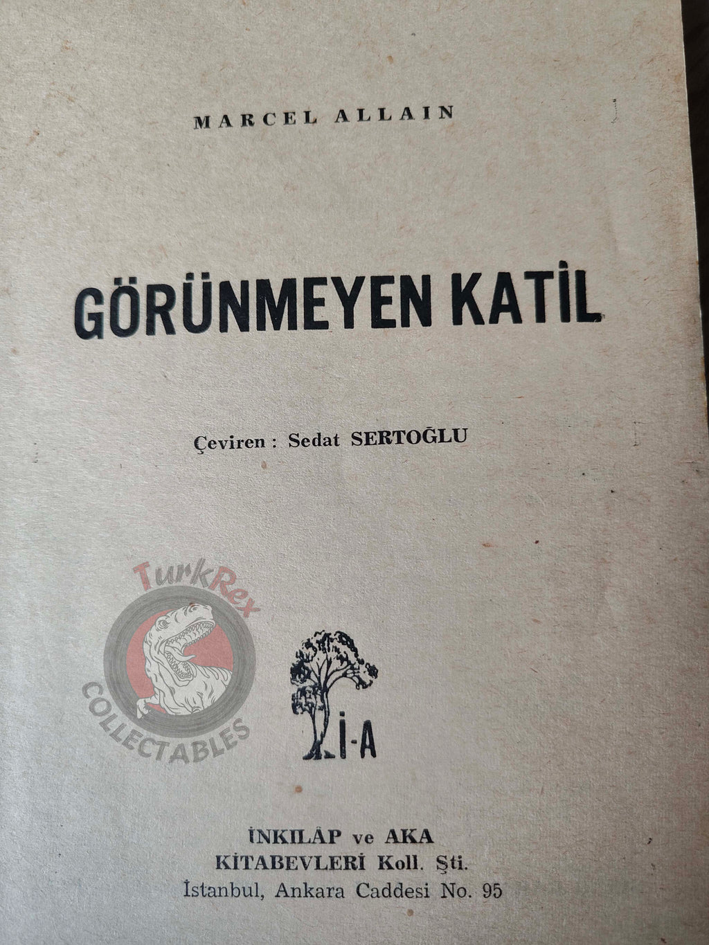 Marcel Allain – Fantômas: Invisible Murderer 1965 1st Turkish Book Turkey