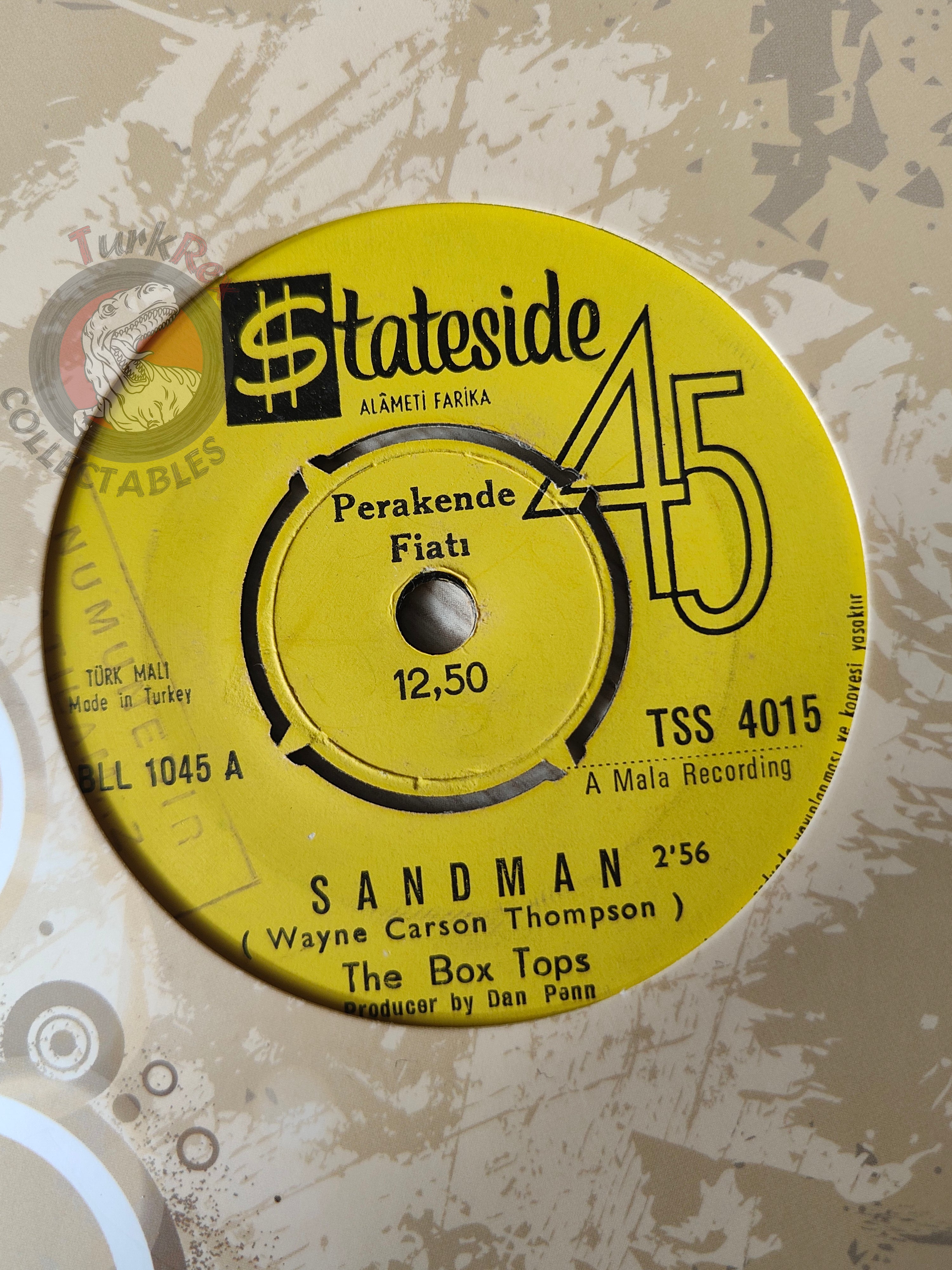 The Box Tops – Sandman 7" Promo Turkish Pressing Vinyl Turkey Edition