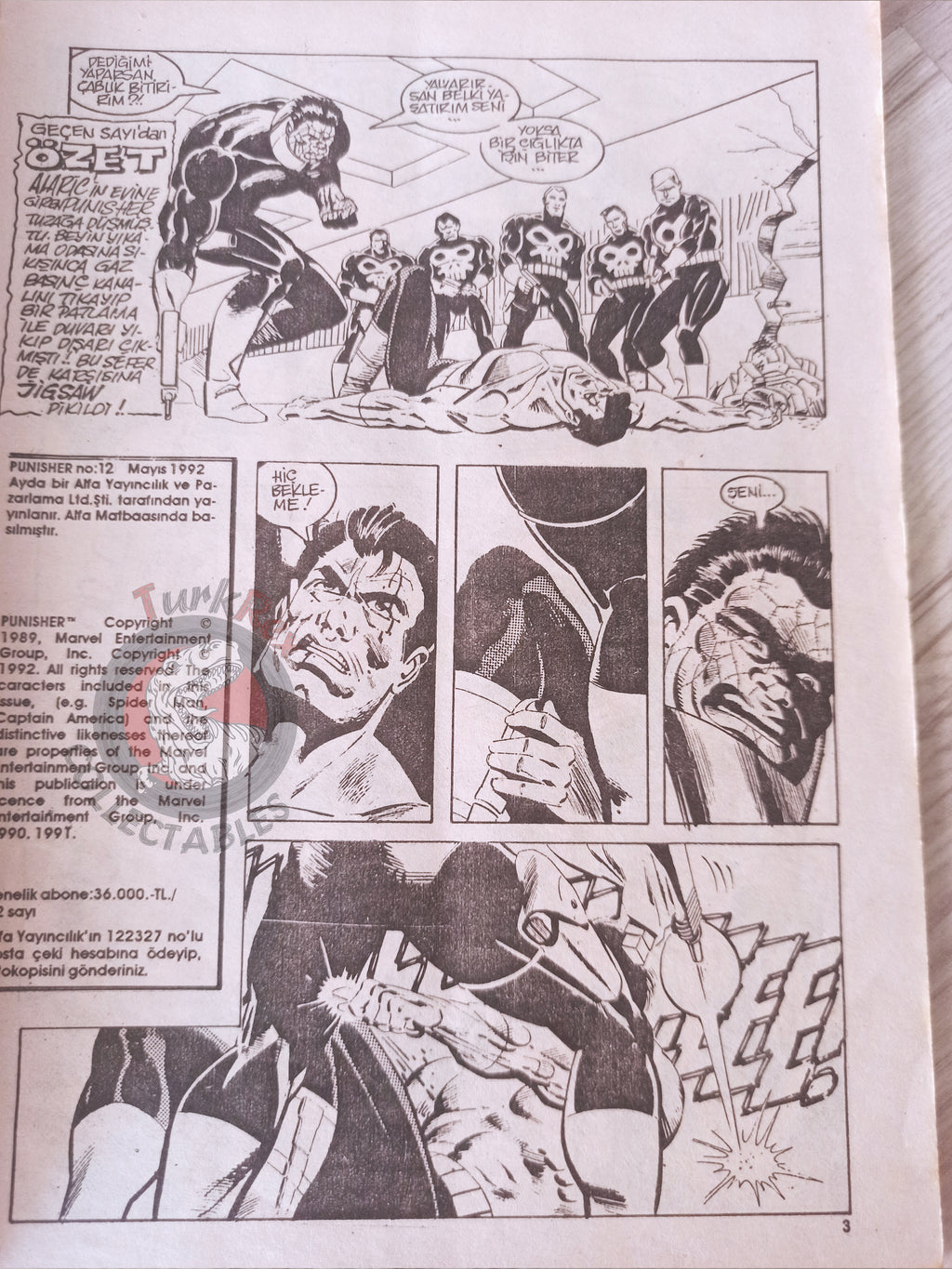 The Punisher #12 1992 Turkish Comic Turkey #5 #17 1986 series Magazine #13
