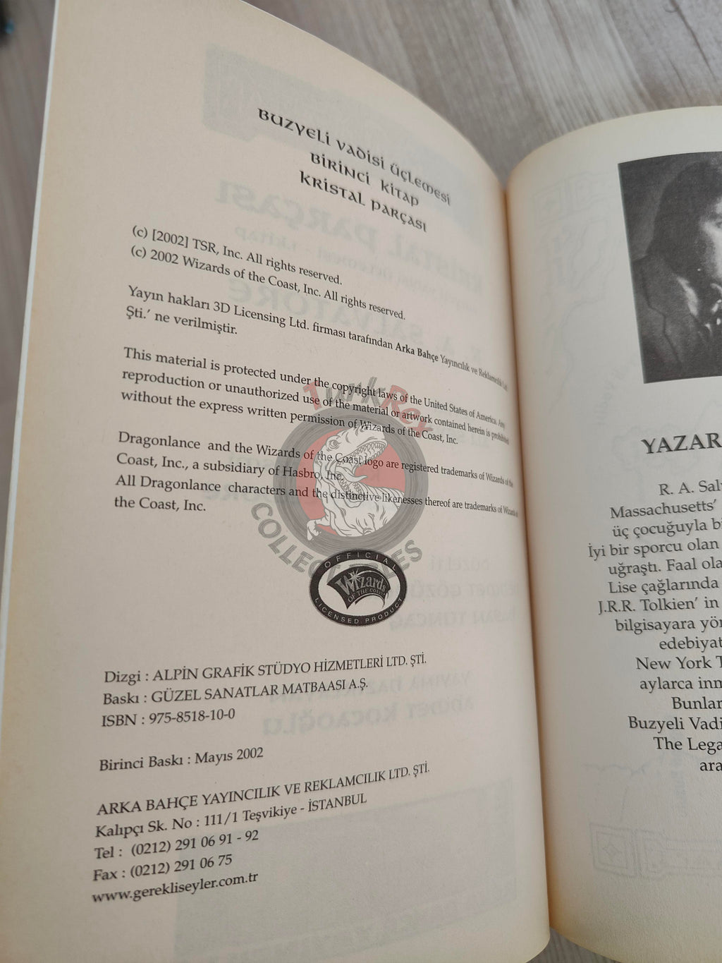 R. A. Salvatore – The Icewind Dale Trilogy – The Crystal Shard 2002 1st Turkish Book Turkey