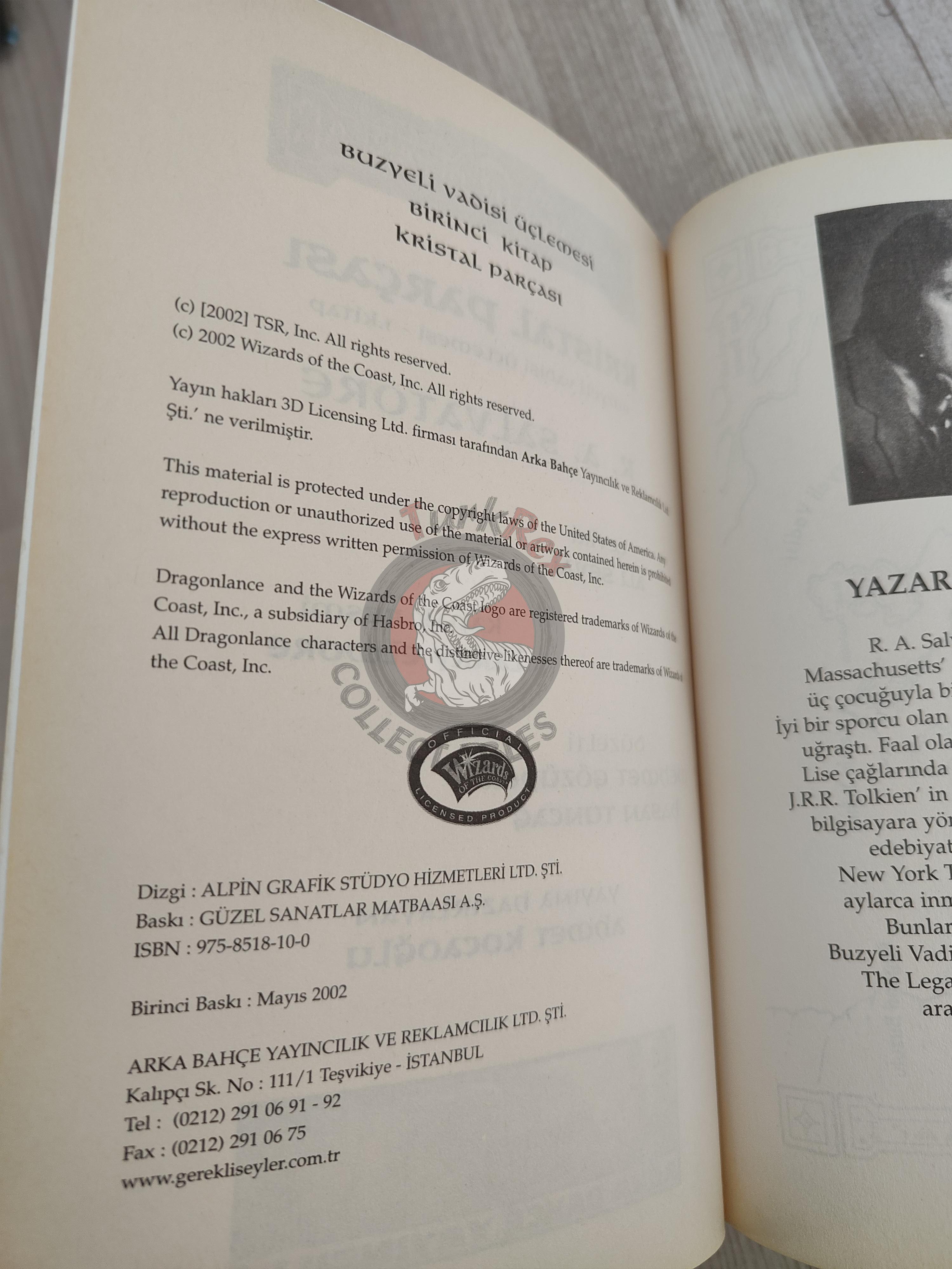 R. A. Salvatore – The Icewind Dale Trilogy – The Crystal Shard 2002 1st Turkish Book Turkey