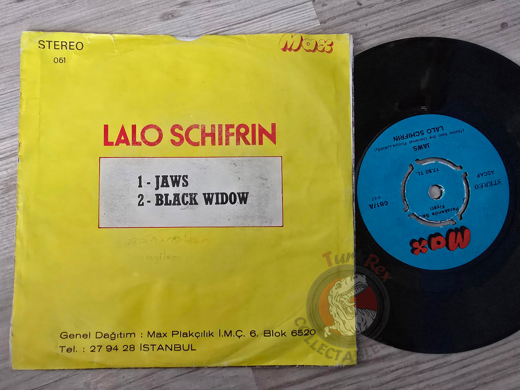 Lalo Schifrin – Jaws OST 7" Turkish Pressing Vinyl Turkey Edition