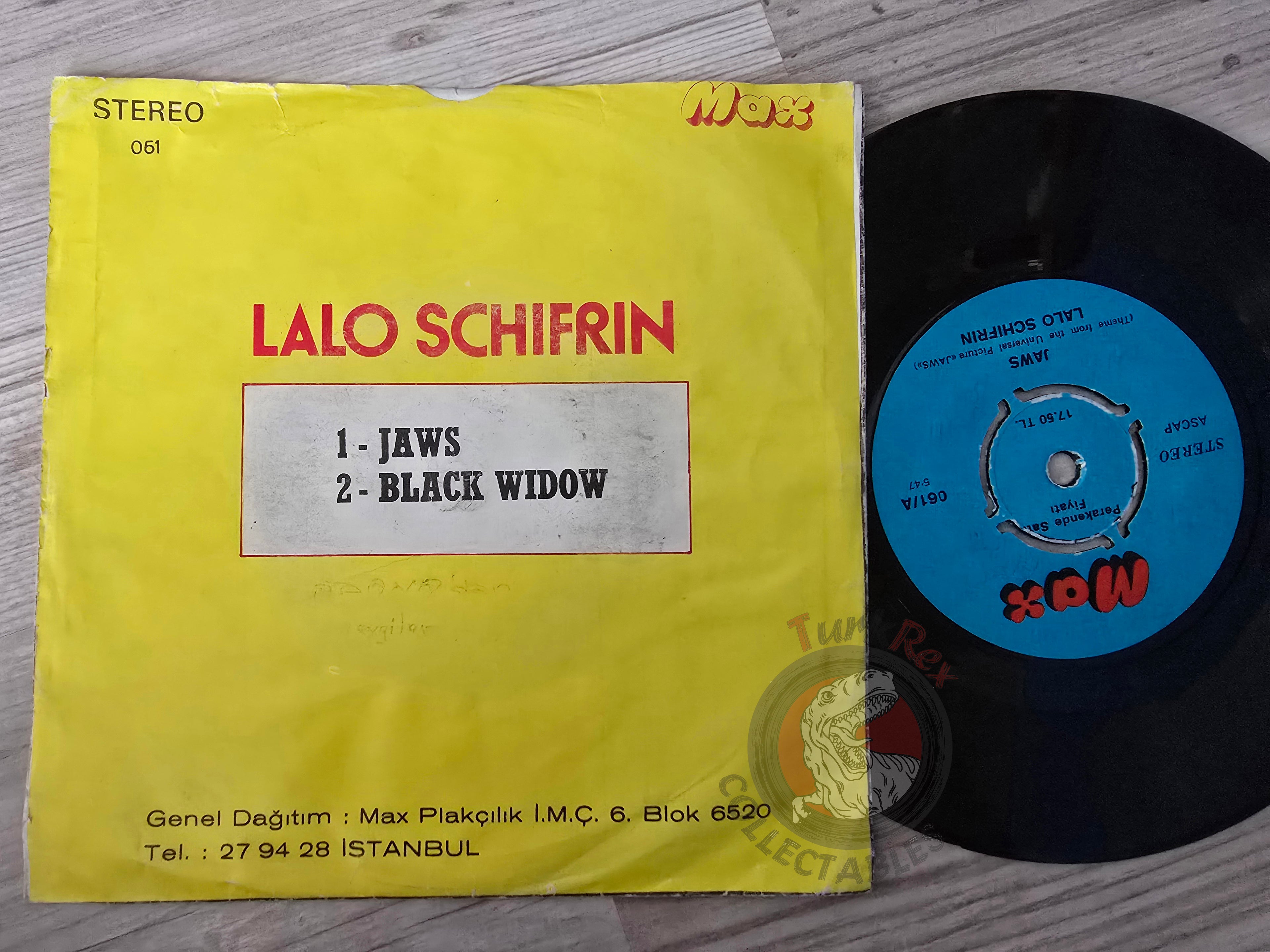 Lalo Schifrin – Jaws OST 7" Turkish Pressing Vinyl Turkey Edition