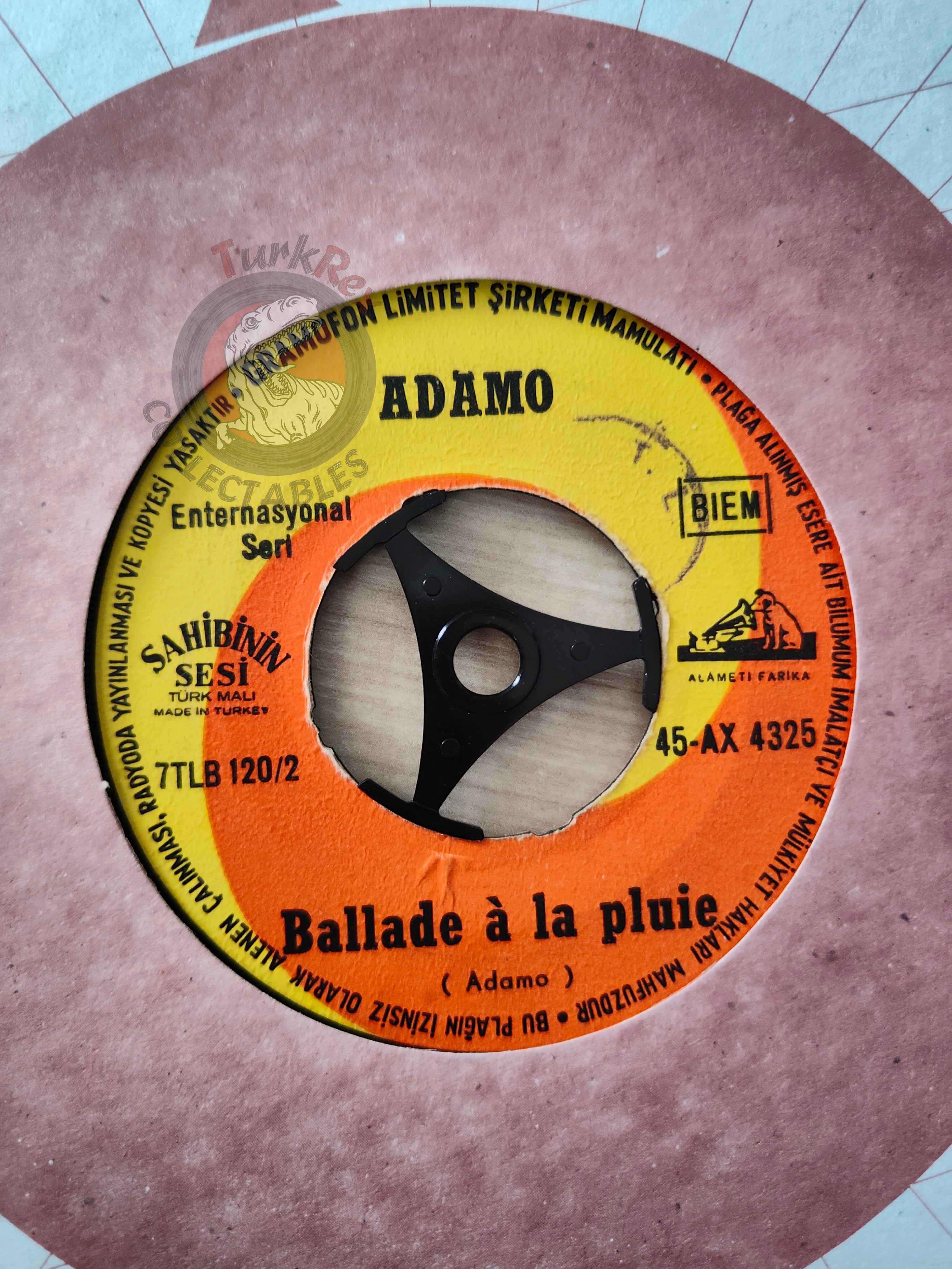 Adamo – Her Yerde Kar Var (Tombe La Neige) 7" Turkish Pressing Vinyl Turkey Edition