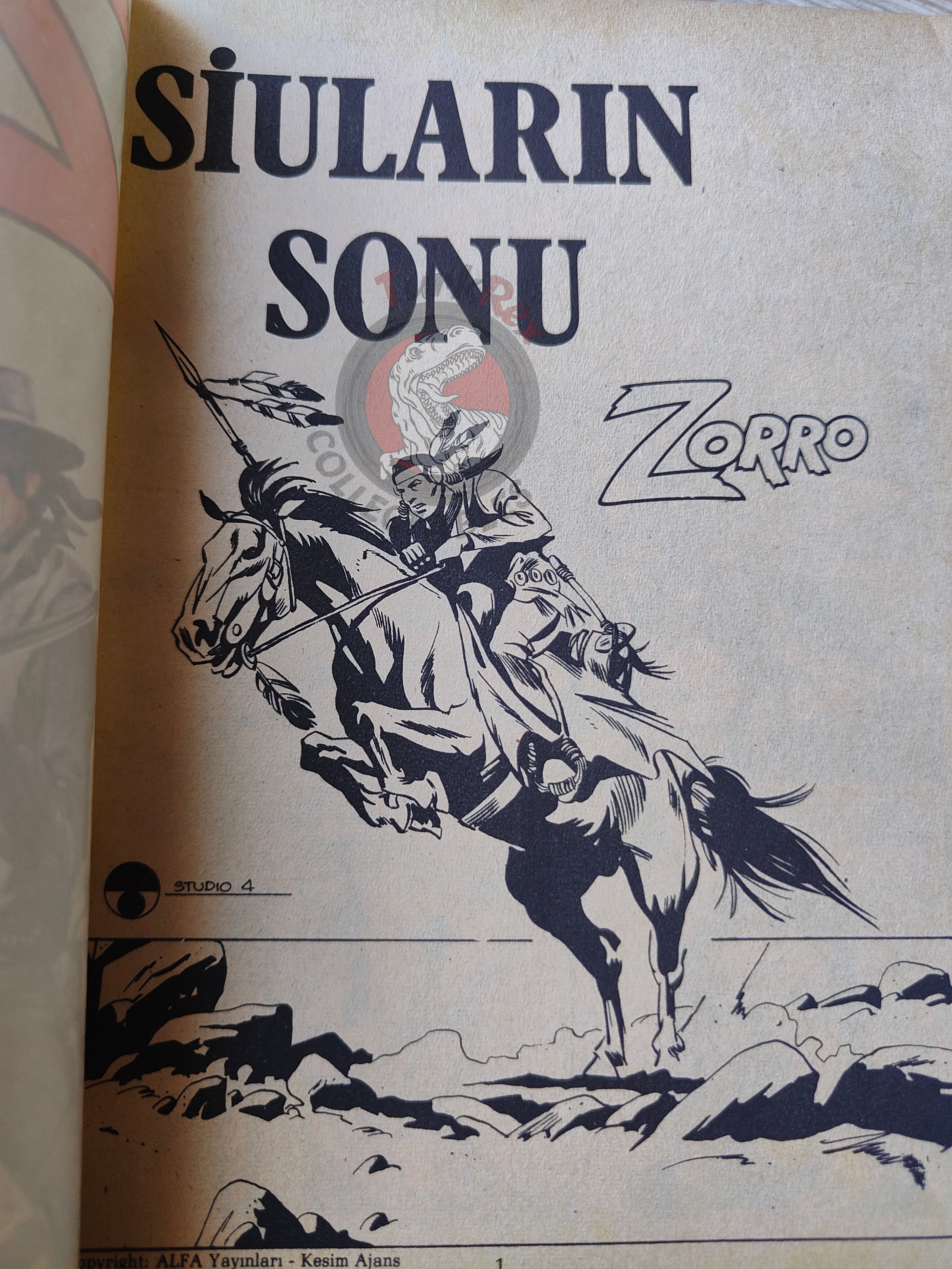 Zorro #6 1980s Turkish Comic Turkey Il Segno di Zorro Hondo