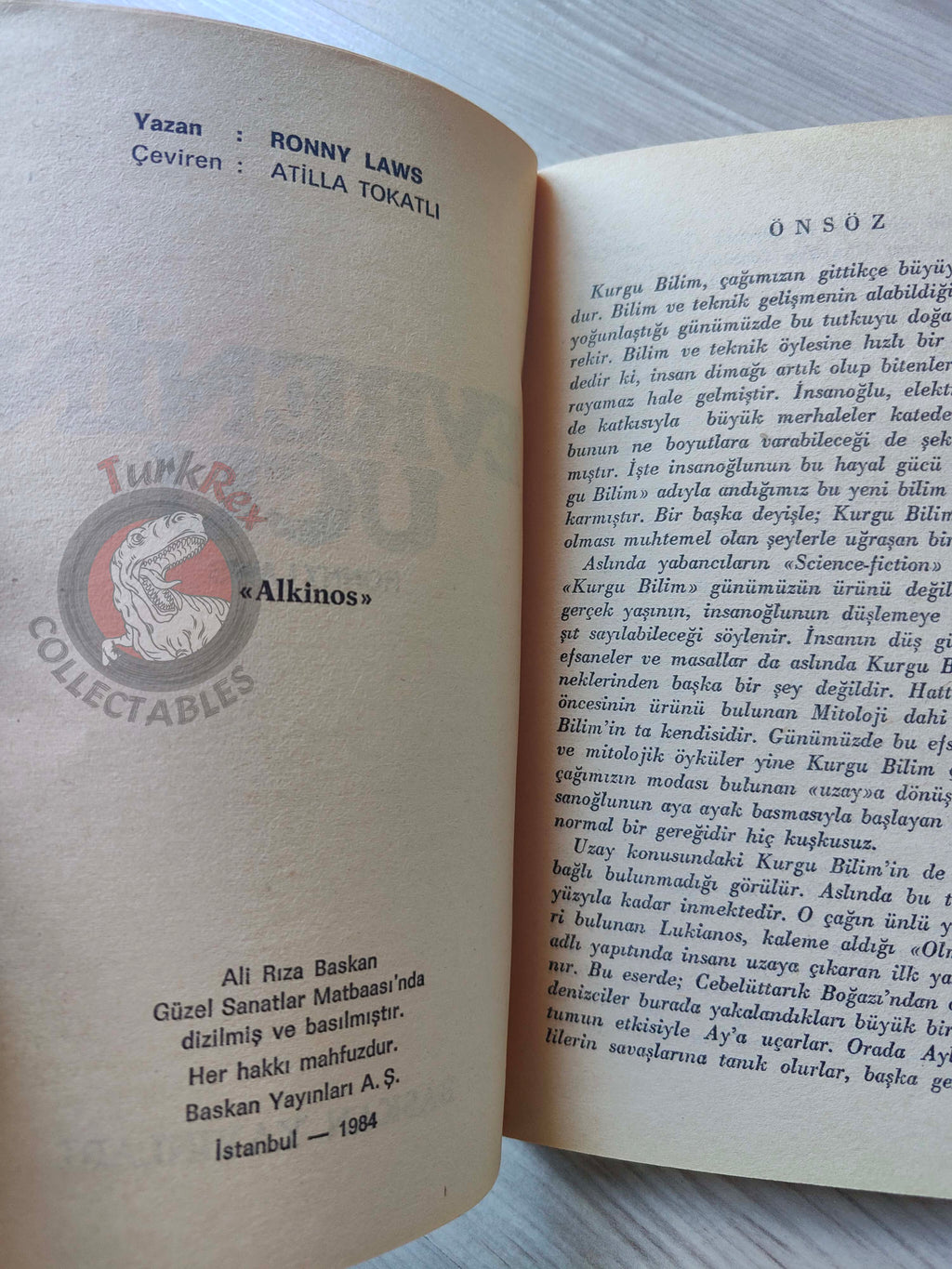 Ronny Laws – Les Naufragés de l’Alkinoos 1984 1st Turkish Book Turkey Louis Thirion