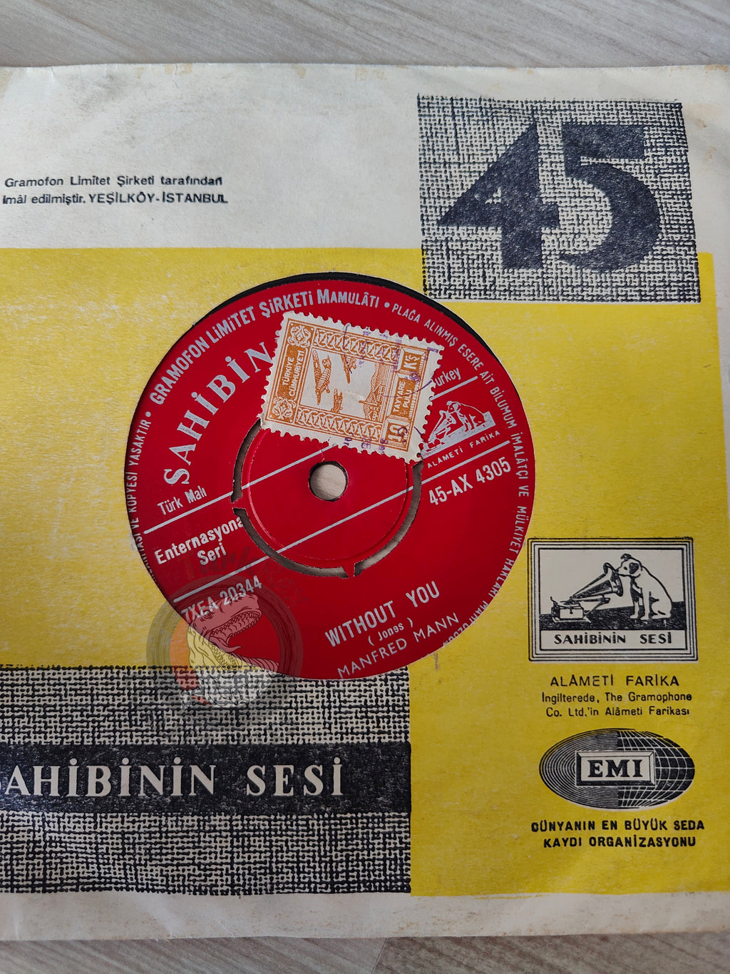 Manfred Mann – 5-4-3-2-1 / Without You 7" Turkish Pressing Vinyl Turkey Edition