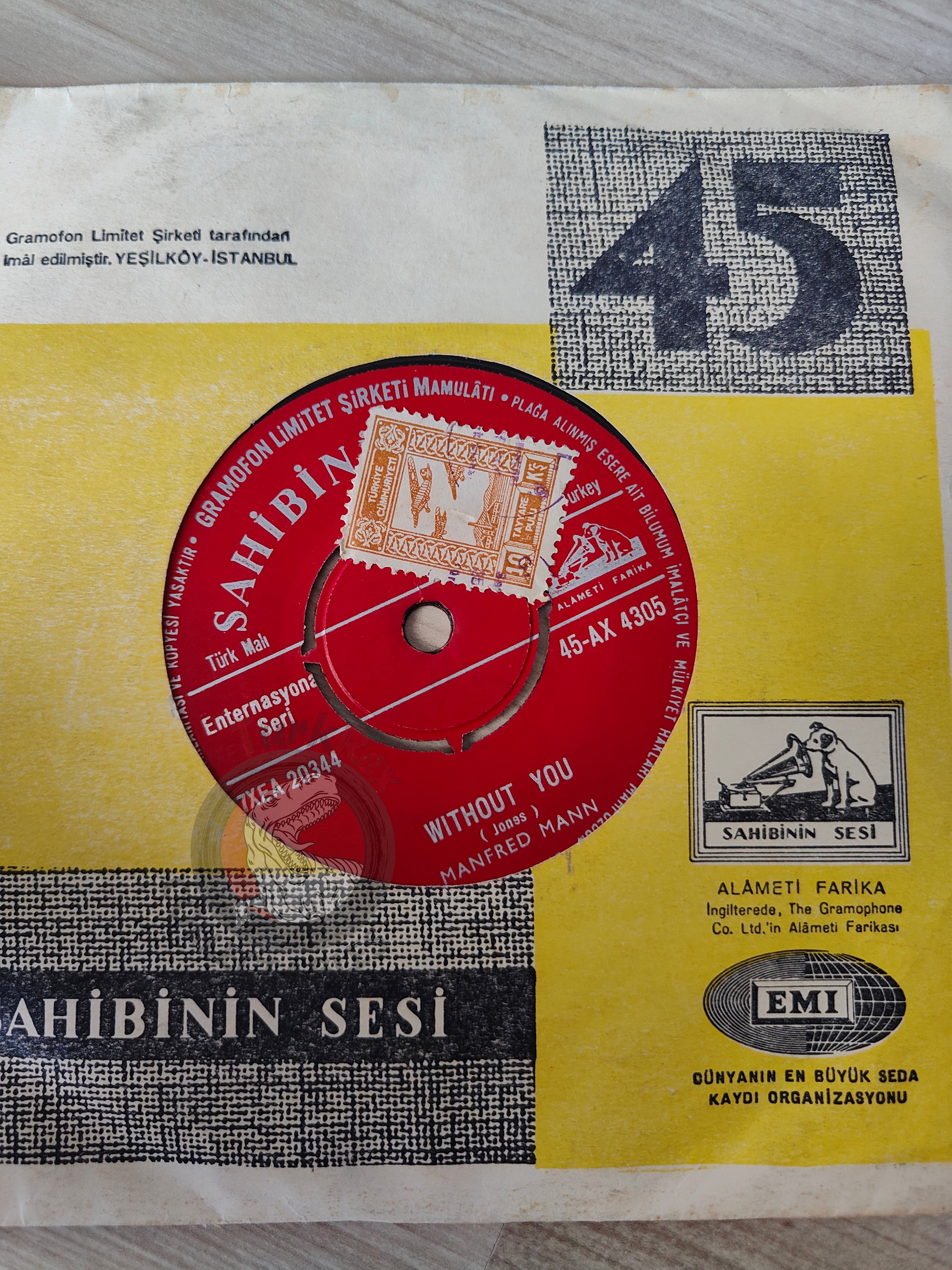 Manfred Mann – 5-4-3-2-1 / Without You 7" Turkish Pressing Vinyl Turkey Edition