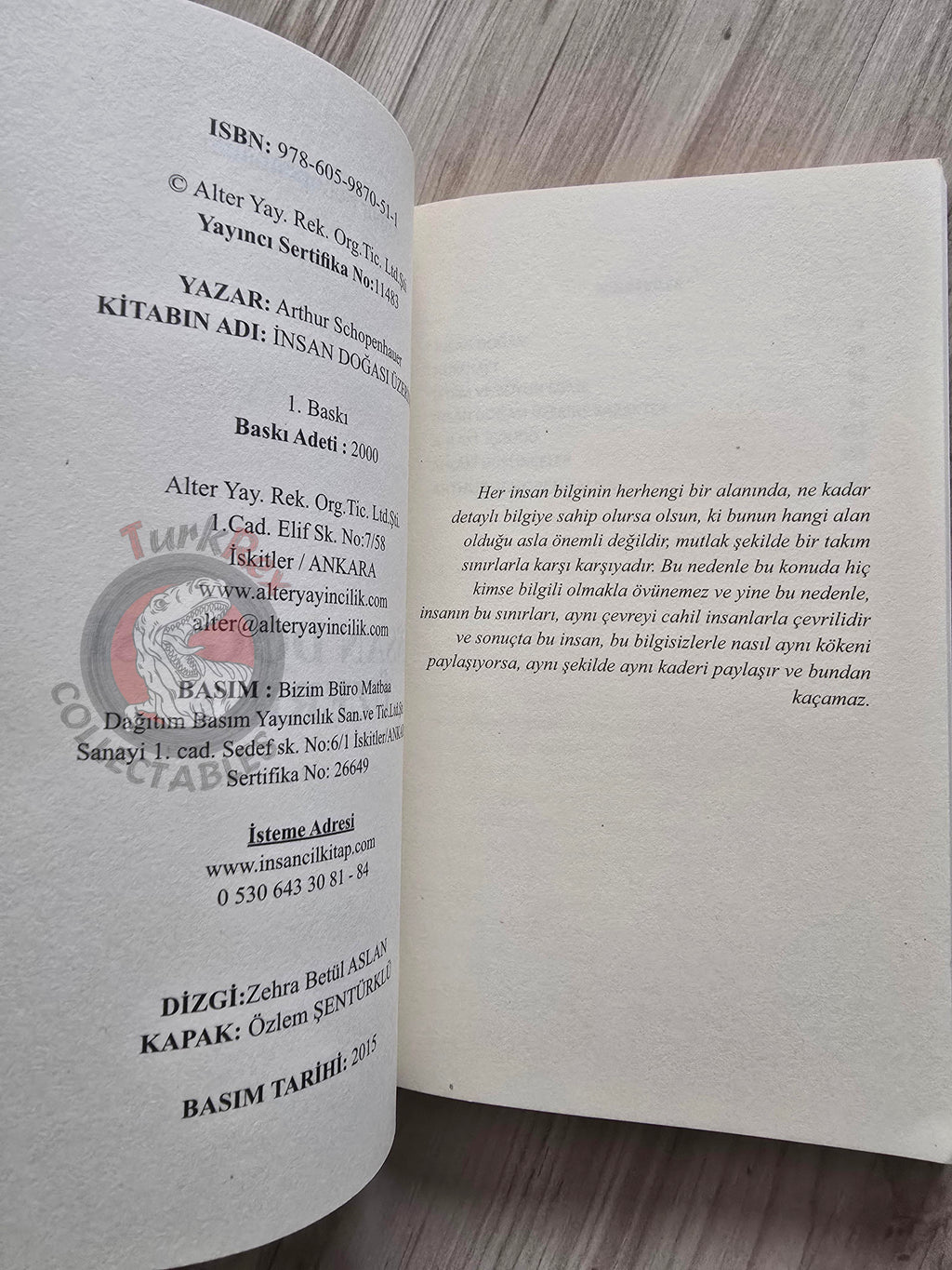 Arthur Schopenhauer – On Human Nature 2000 Turkish Book Turkey