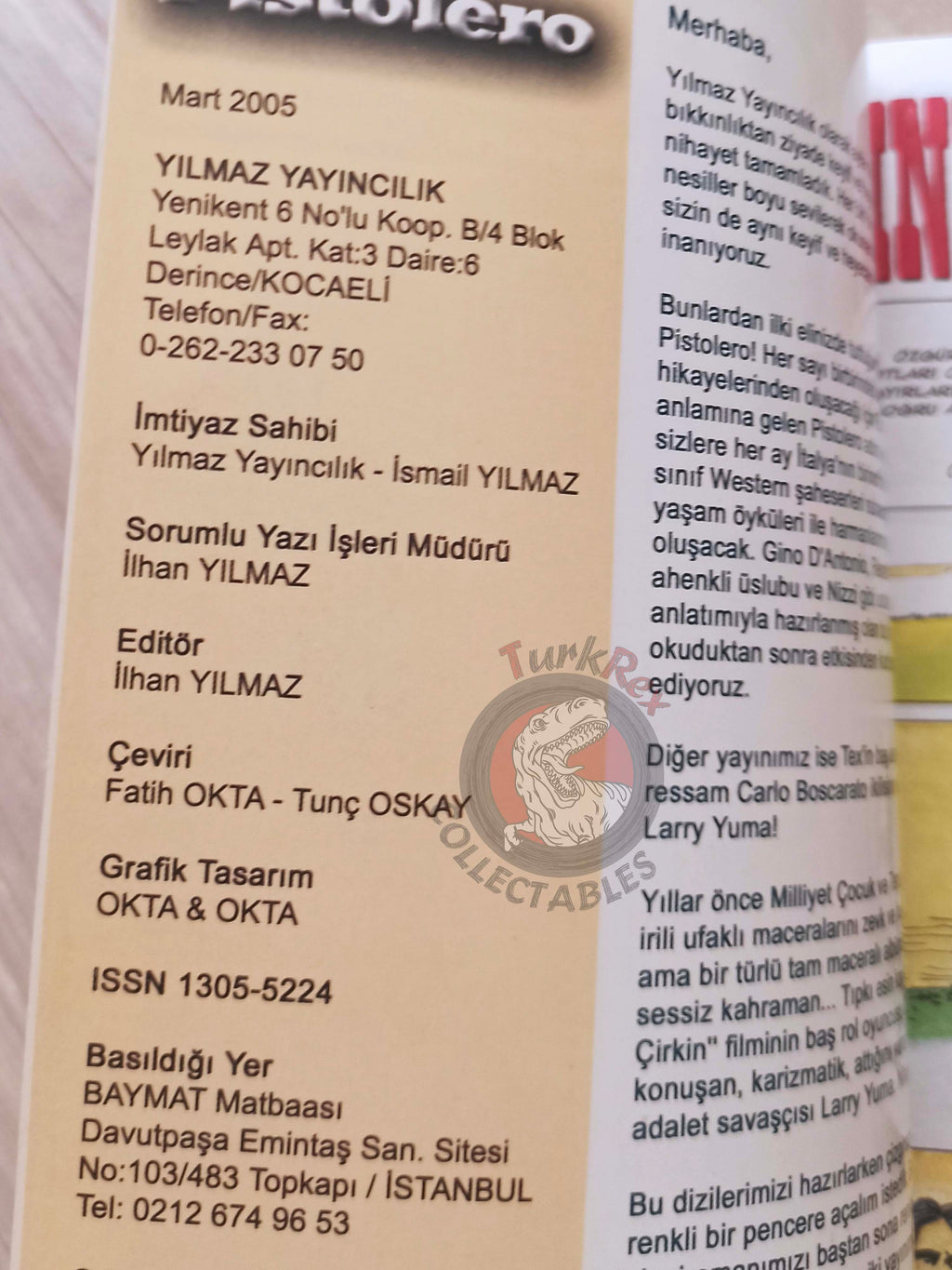 Pistolero #1 Storia del West 2005 Turkish Comic Turkey Bonelli
