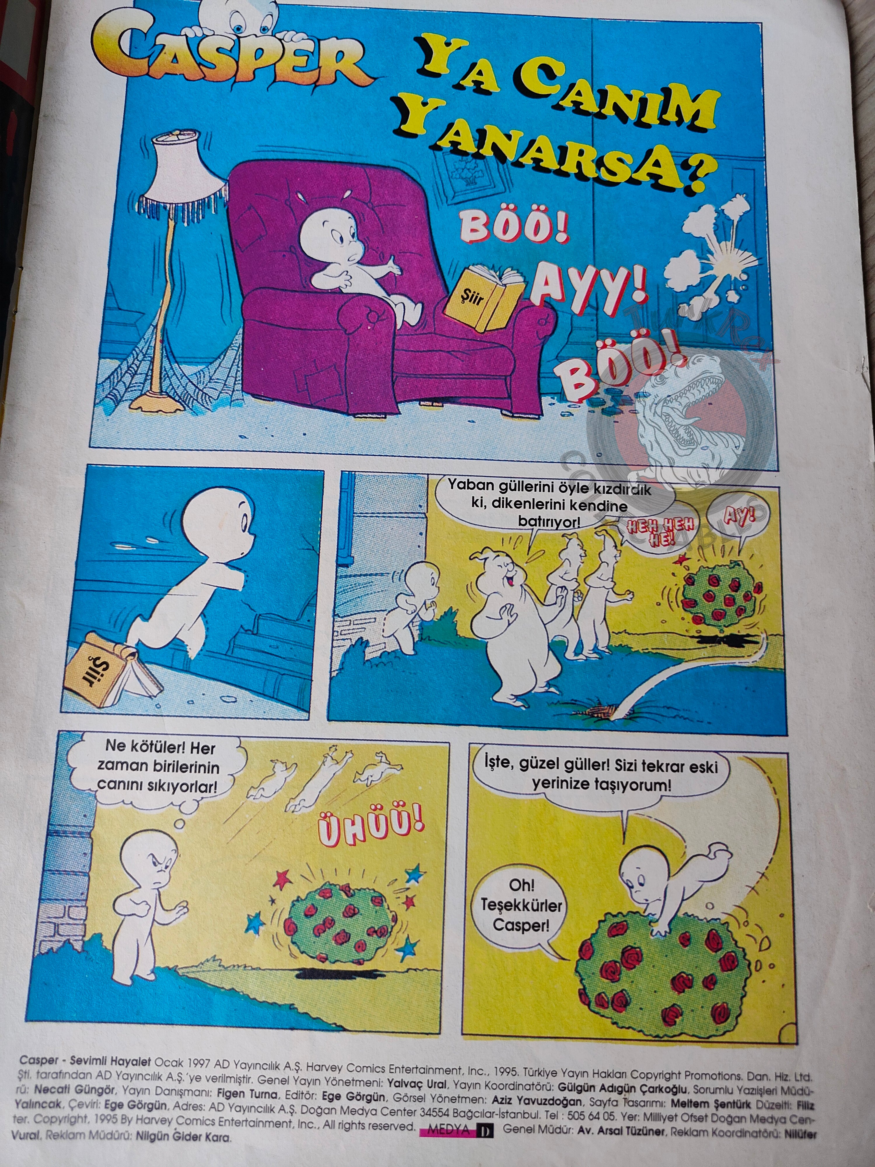 Casper the Friendly Ghost Magazine – Issue #17 1997 Turkish Comic Turkey