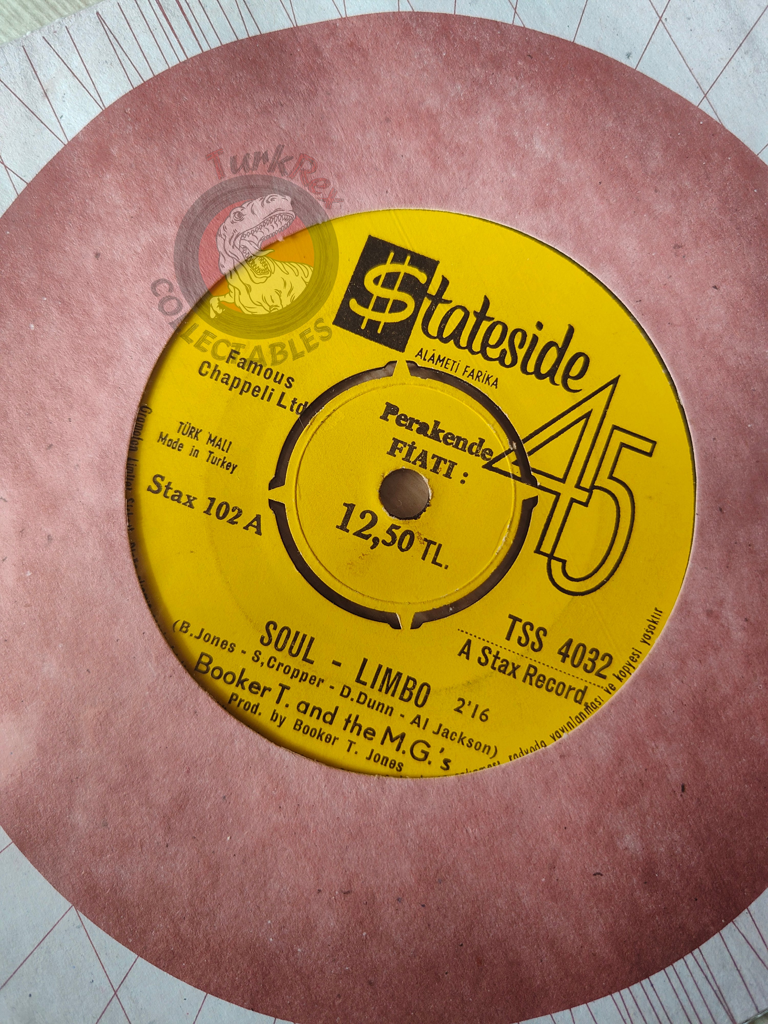 Booker T. And The M.G.’s – Soul Limbo 7" Turkish Pressing Vinyl Turkey Edition