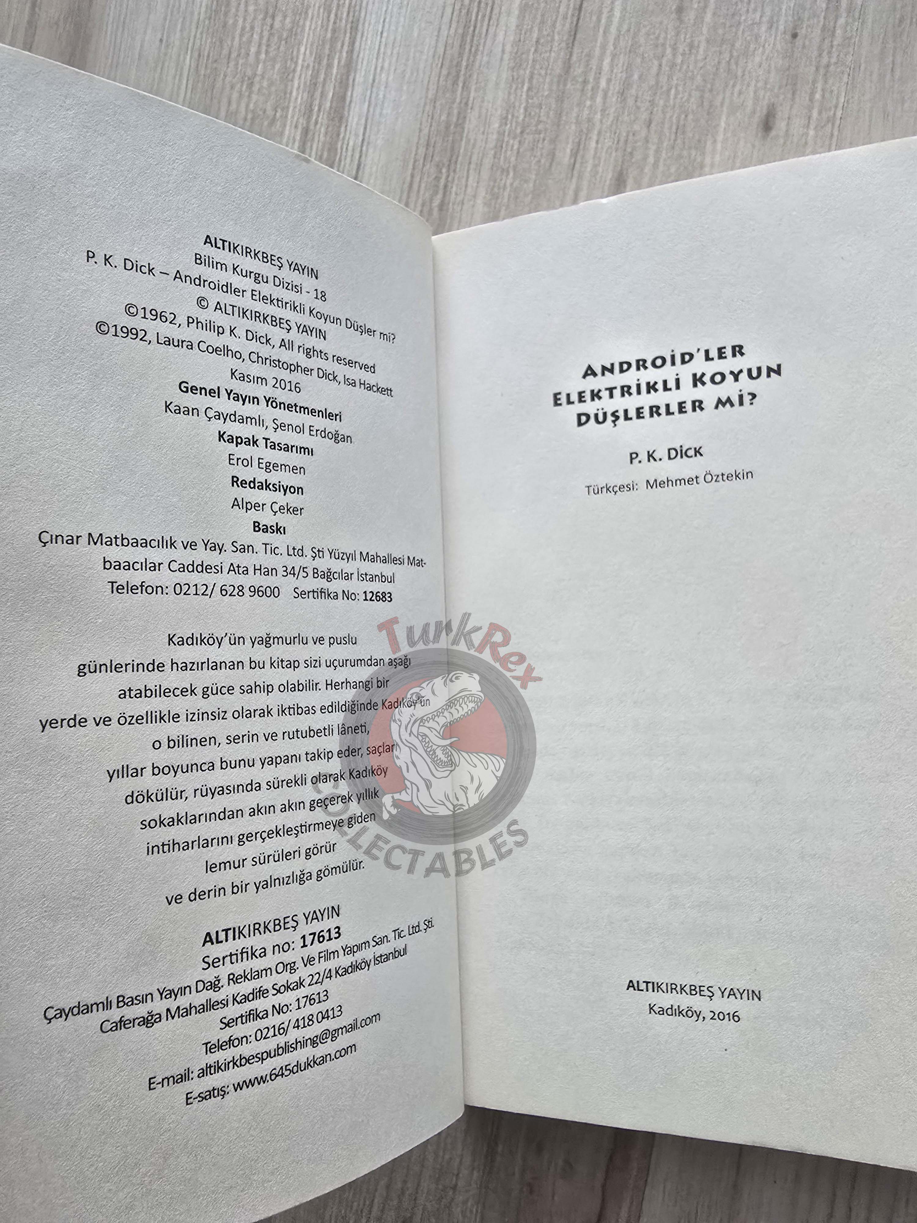 Philip K. Dick – Do Androids Dream of Electric Sheep? 2016 Turkish Book Turkey