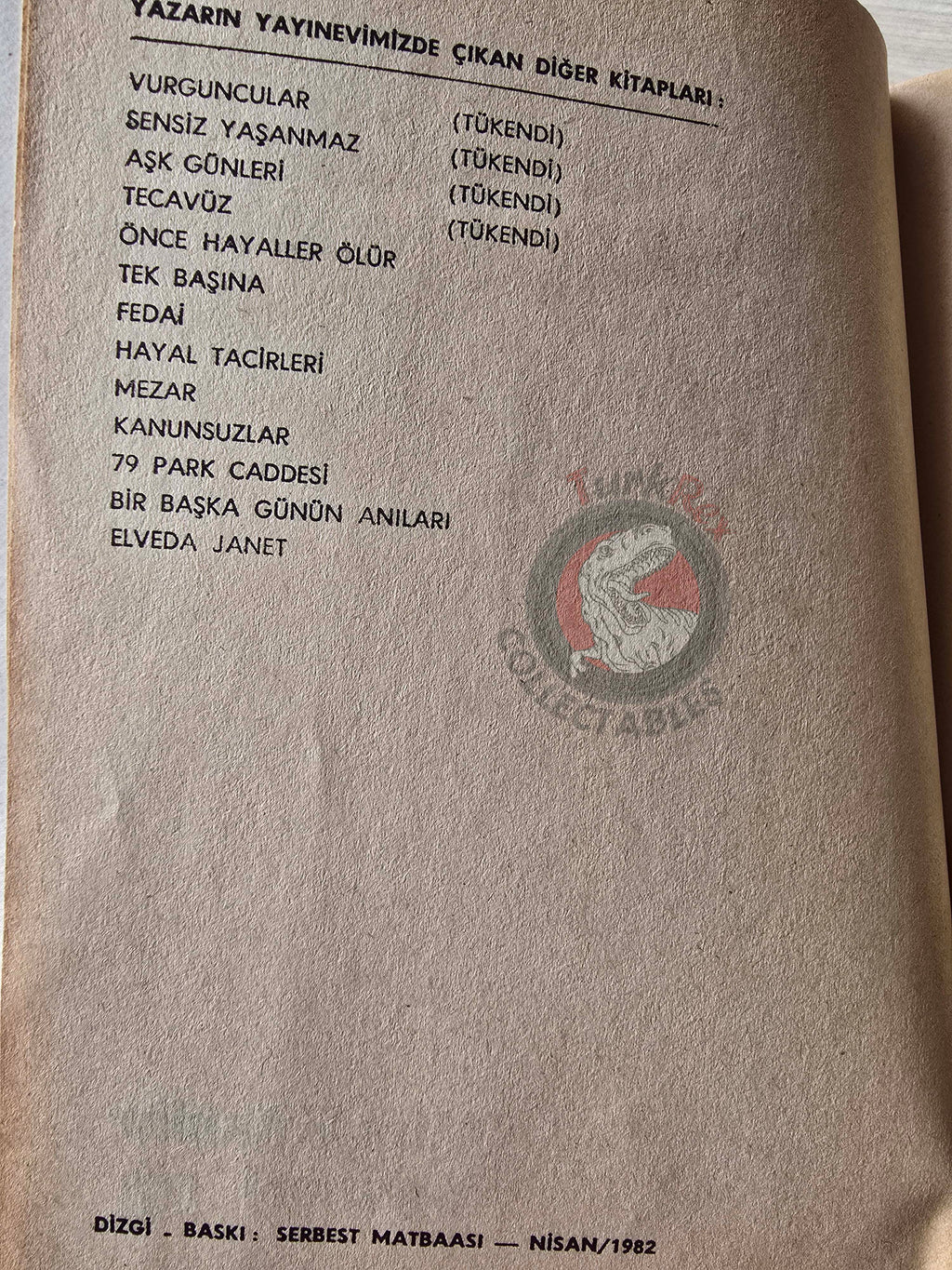 Harold Robbins – The Betsy 1982 1st Turkish Book Turkey