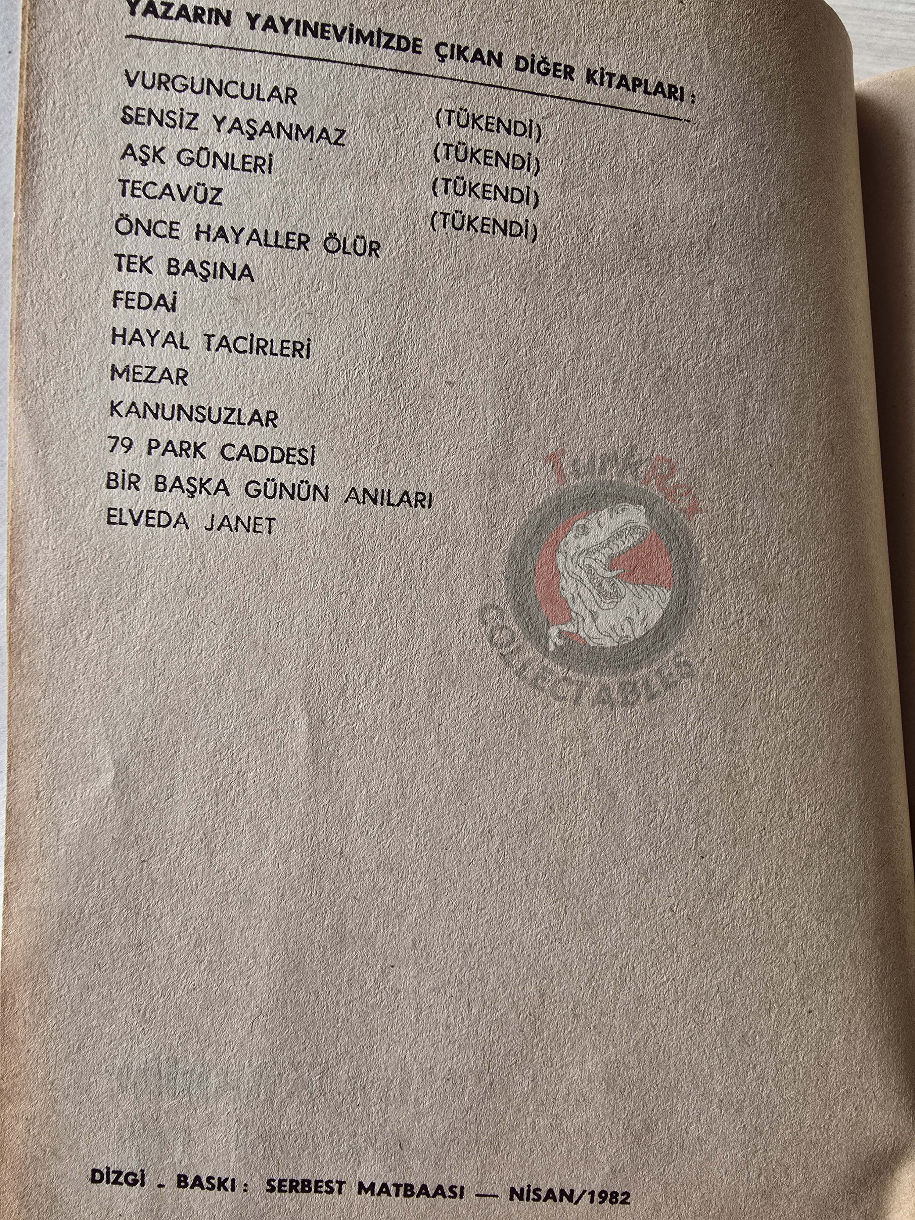 Harold Robbins – The Betsy 1982 1st Turkish Book Turkey