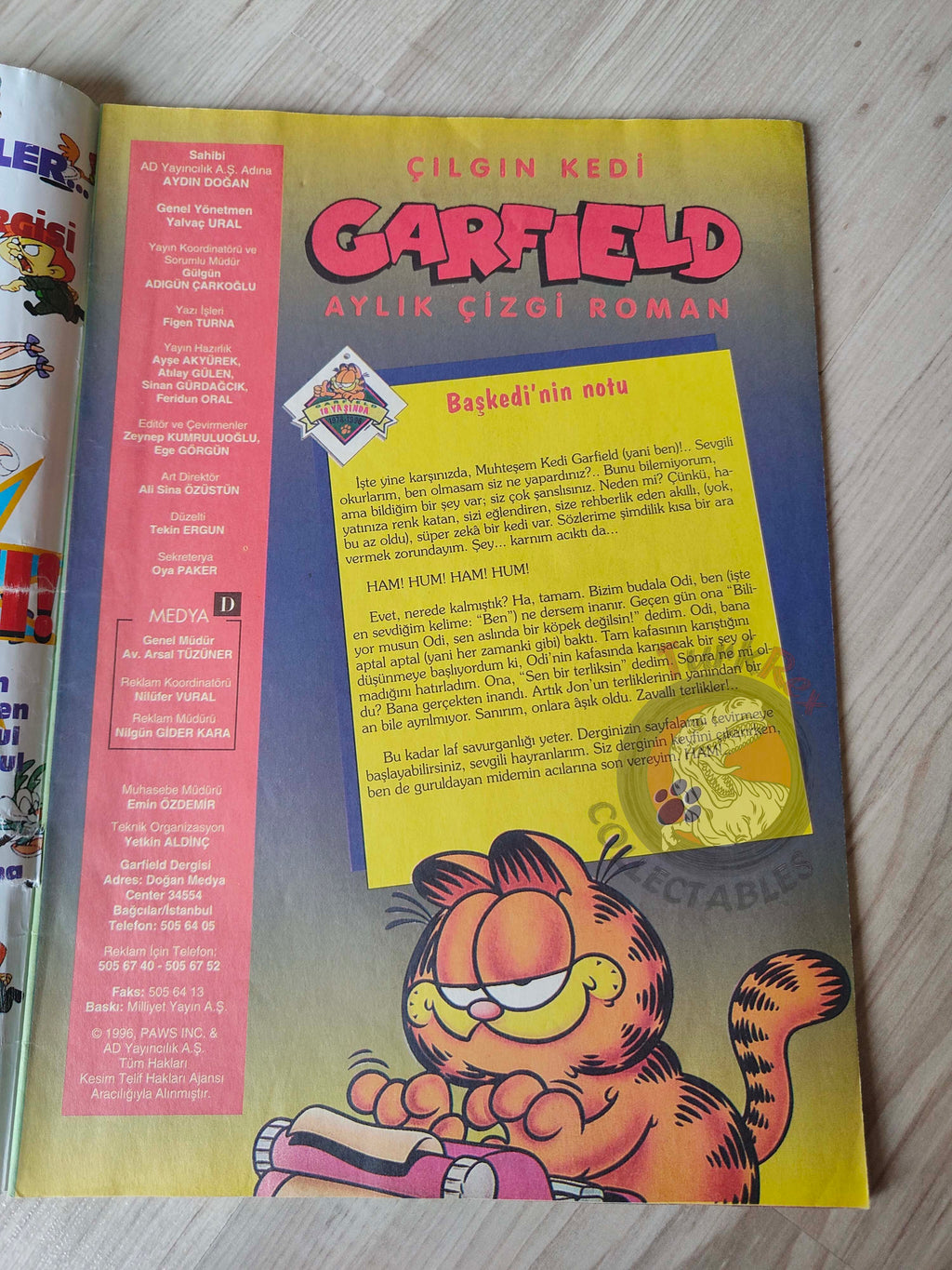 Garfield #3 1996 Turkish Magazine Comic Turkey