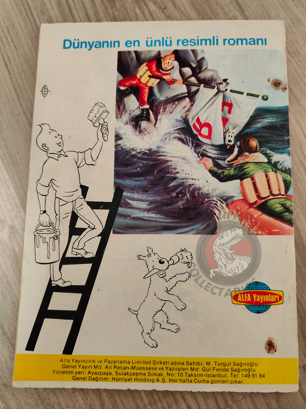 Tintin –  The Secret of the Unicorn 1980s Turkish Edition Comic Turkey