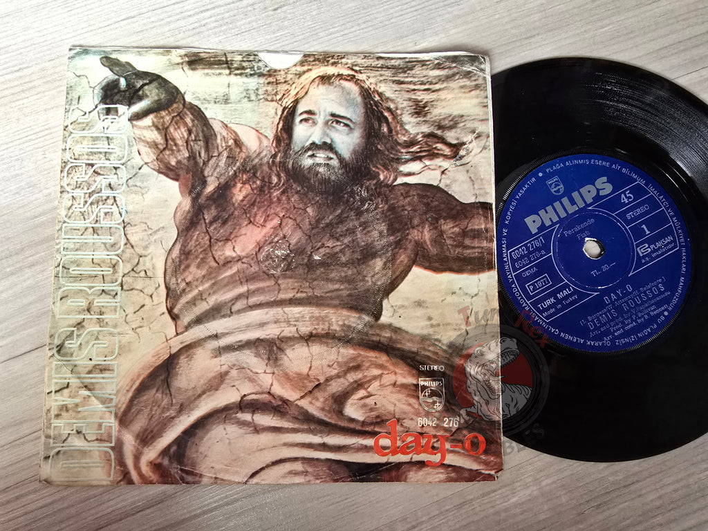 Demis Roussos – Day-O / Because 7" Turkish Pressing Vinyl Turkey Edition