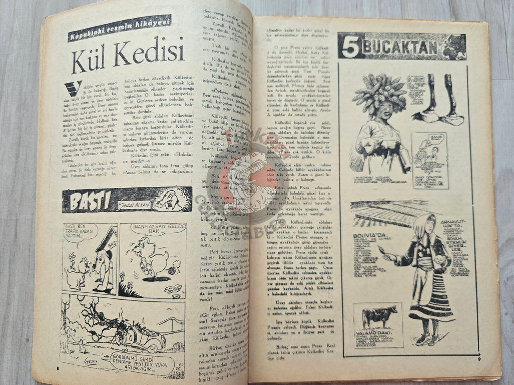 Çocuk Haftası Magazine 1962 Cinderella Turkish Comic Turkey