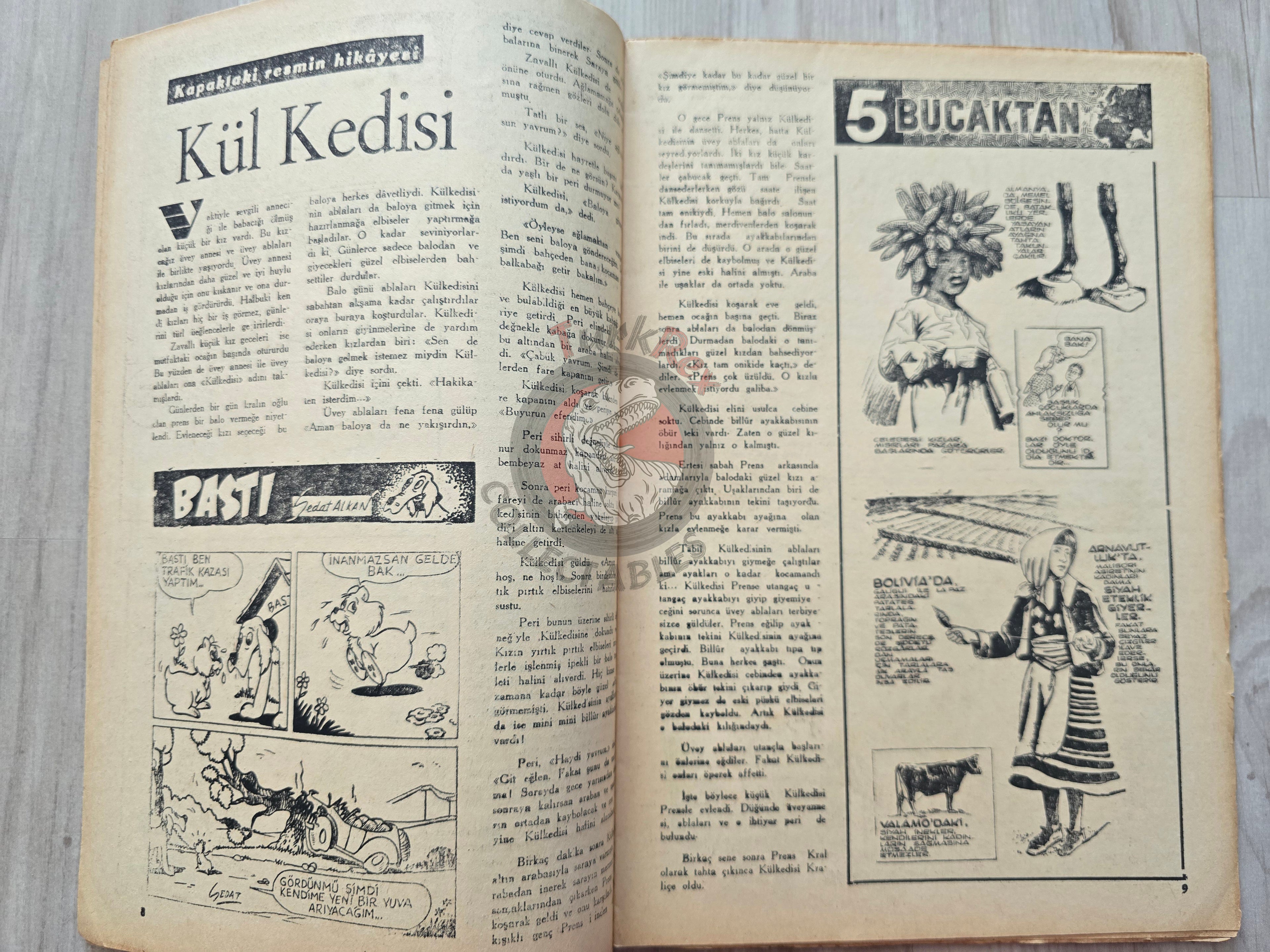 Çocuk Haftası Magazine 1962 Cinderella Turkish Comic Turkey