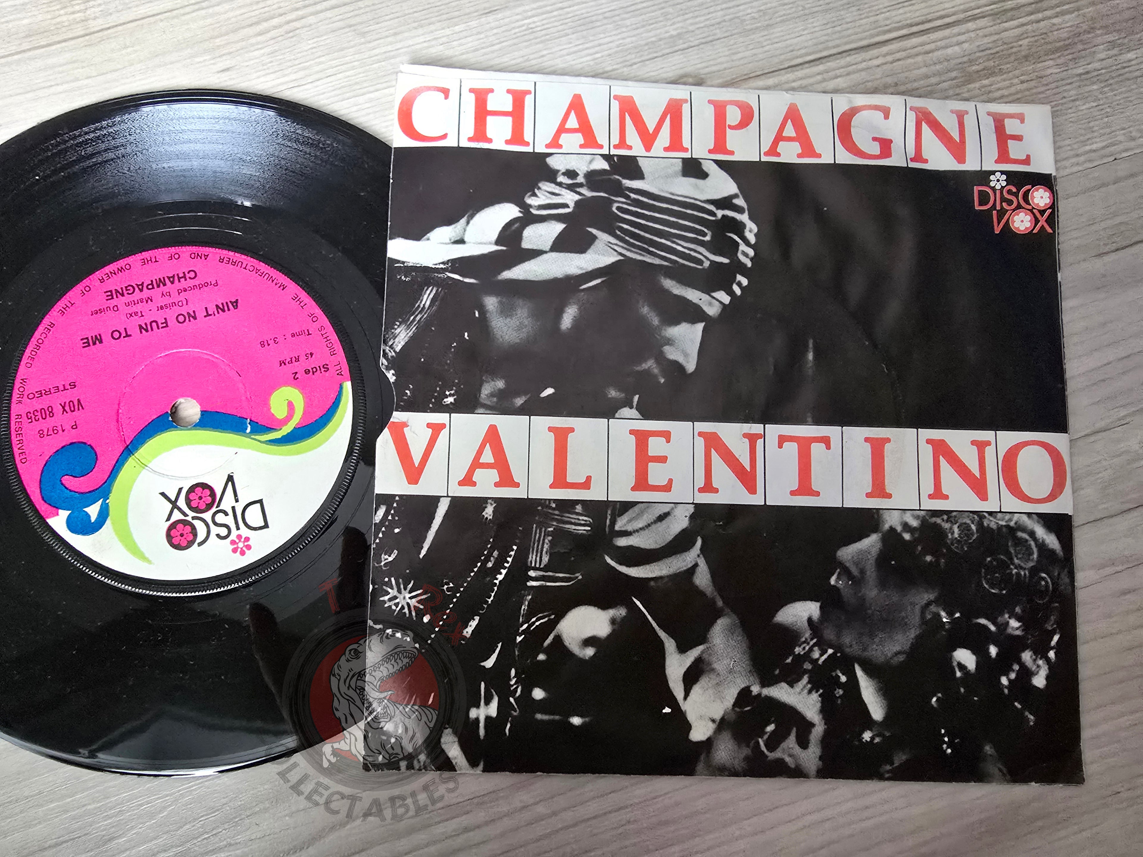 Champagne – Valentino 7" Turkish Pressing Vinyl Turkey Edition