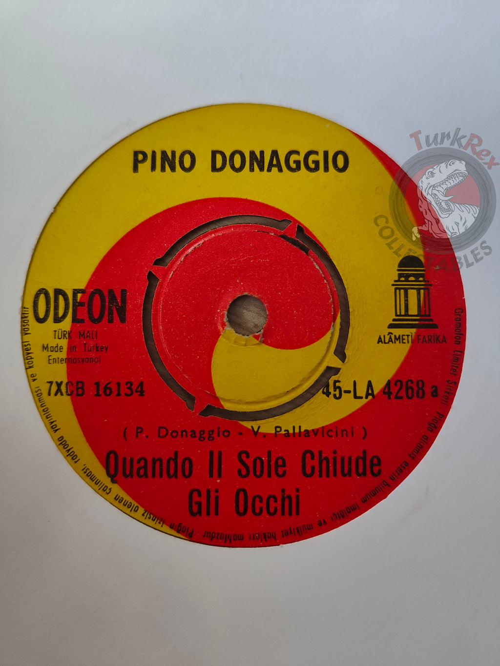Pino Donaggio – Cieli Di Cartone 7" Turkish Pressing Vinyl Turkey Edition
