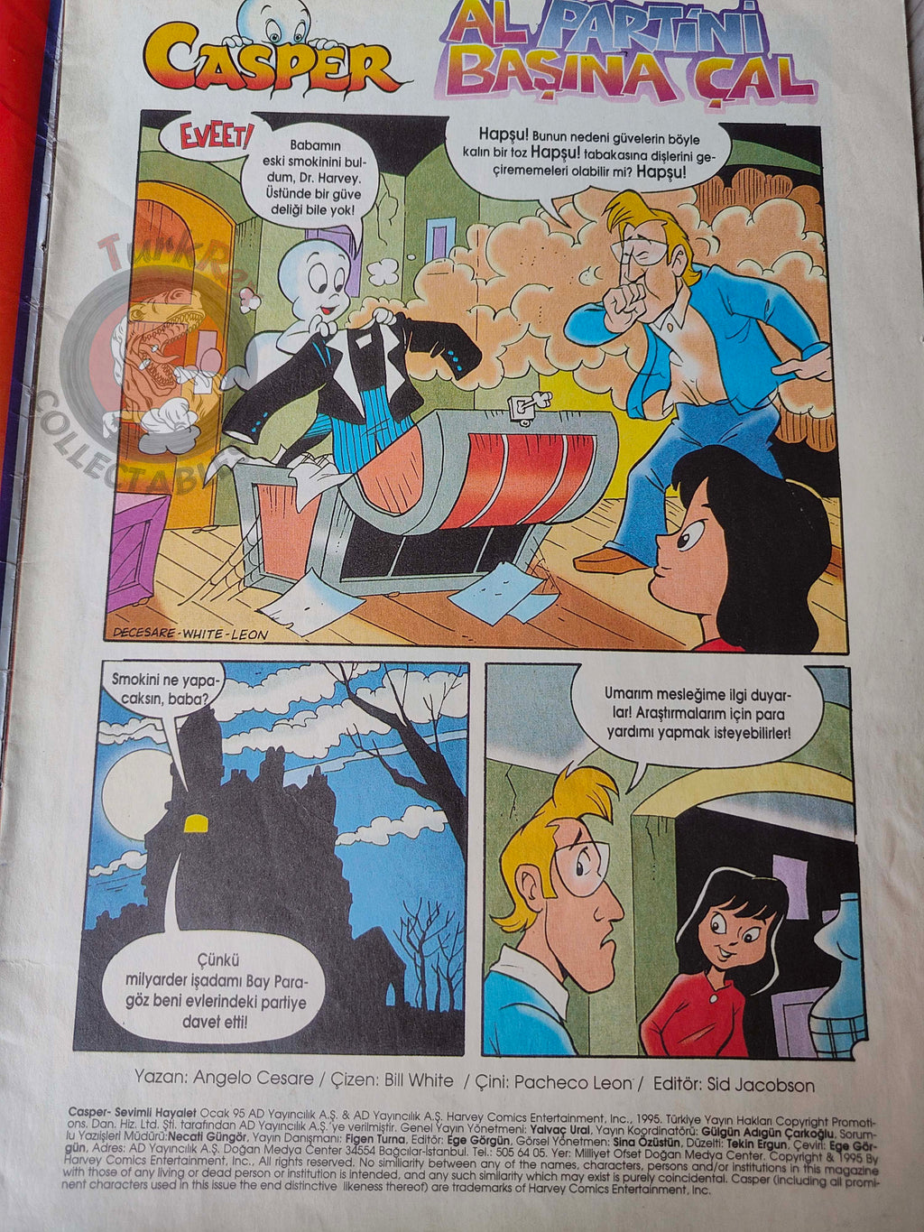 Casper the Friendly Ghost Magazine – Issue #9 1996 Turkish Comic Turkey