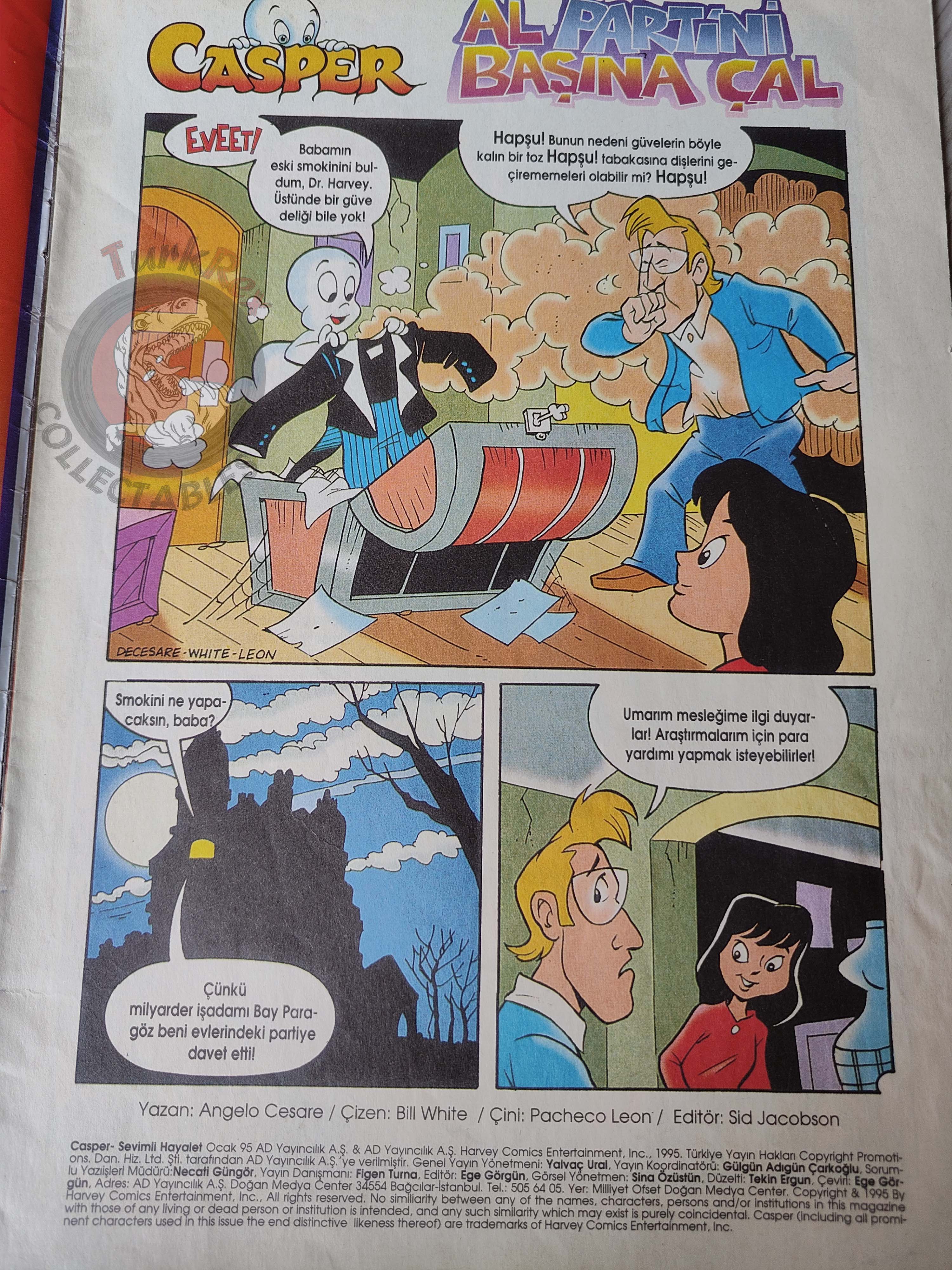 Casper the Friendly Ghost Magazine – Issue #9 1996 Turkish Comic Turkey