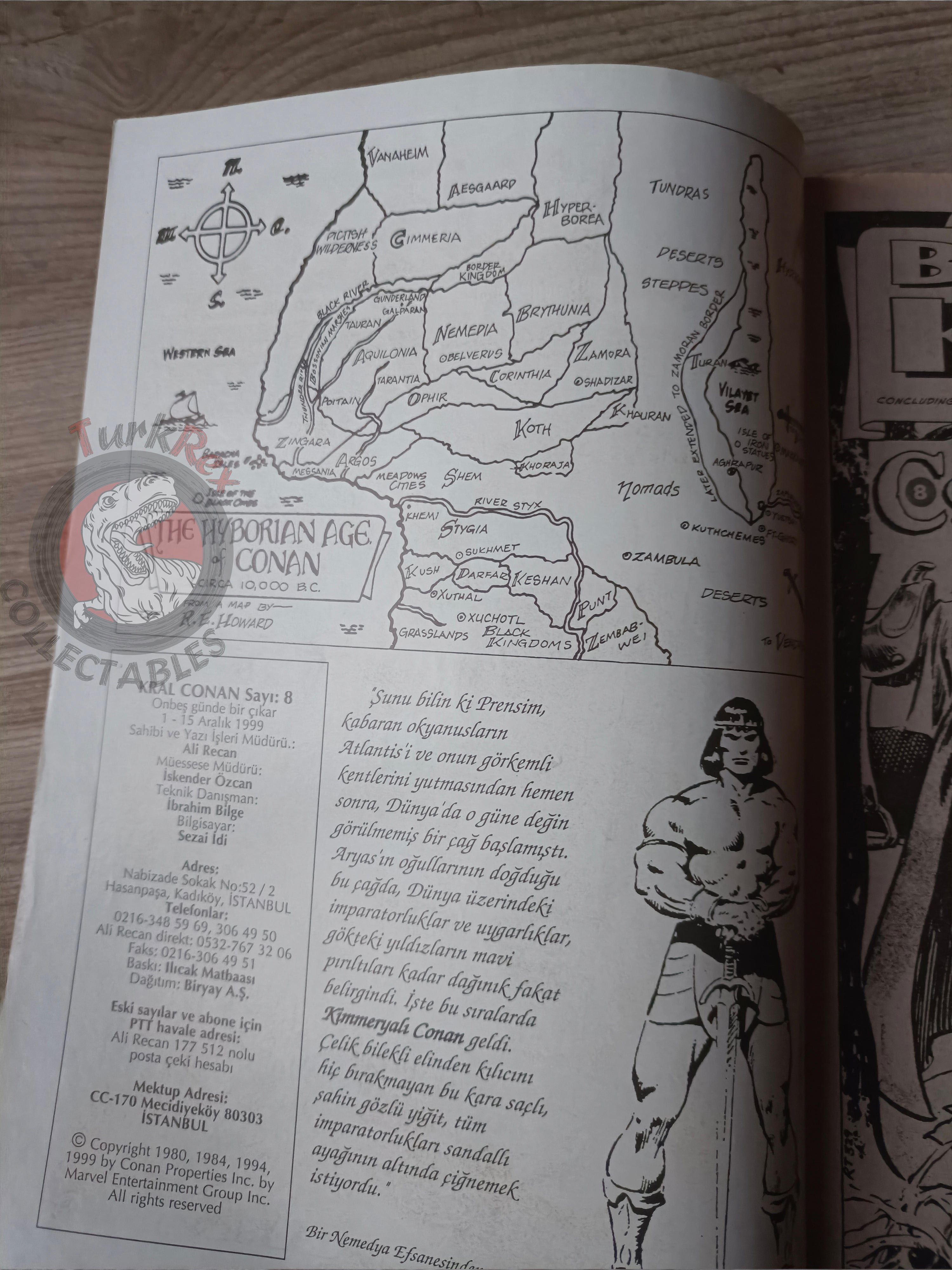 Kral Conan #8 The Savage Sword of #52 #214 Turkish Comic Turkey